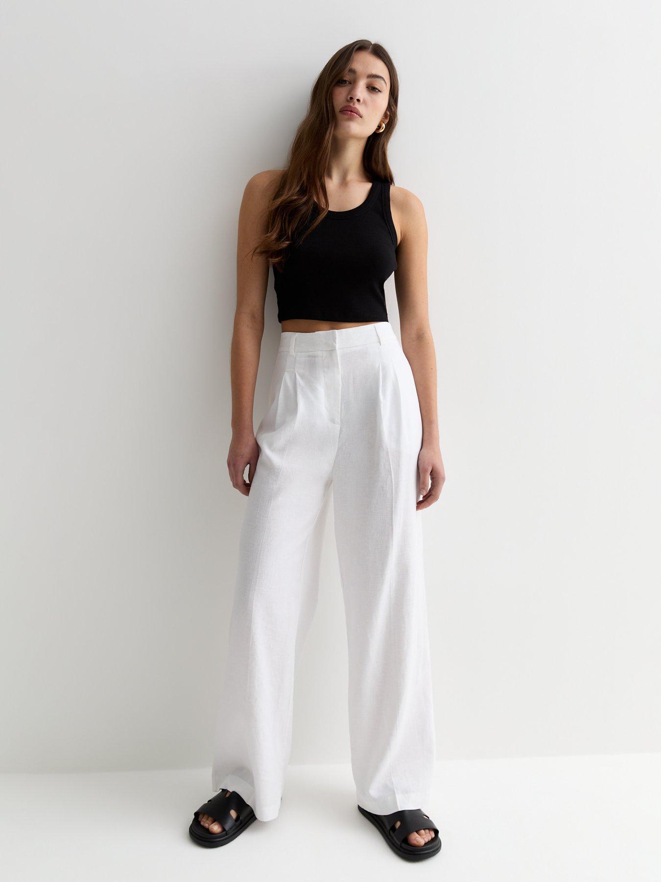 new-look-white-linen-blend-wide-leg-trousers