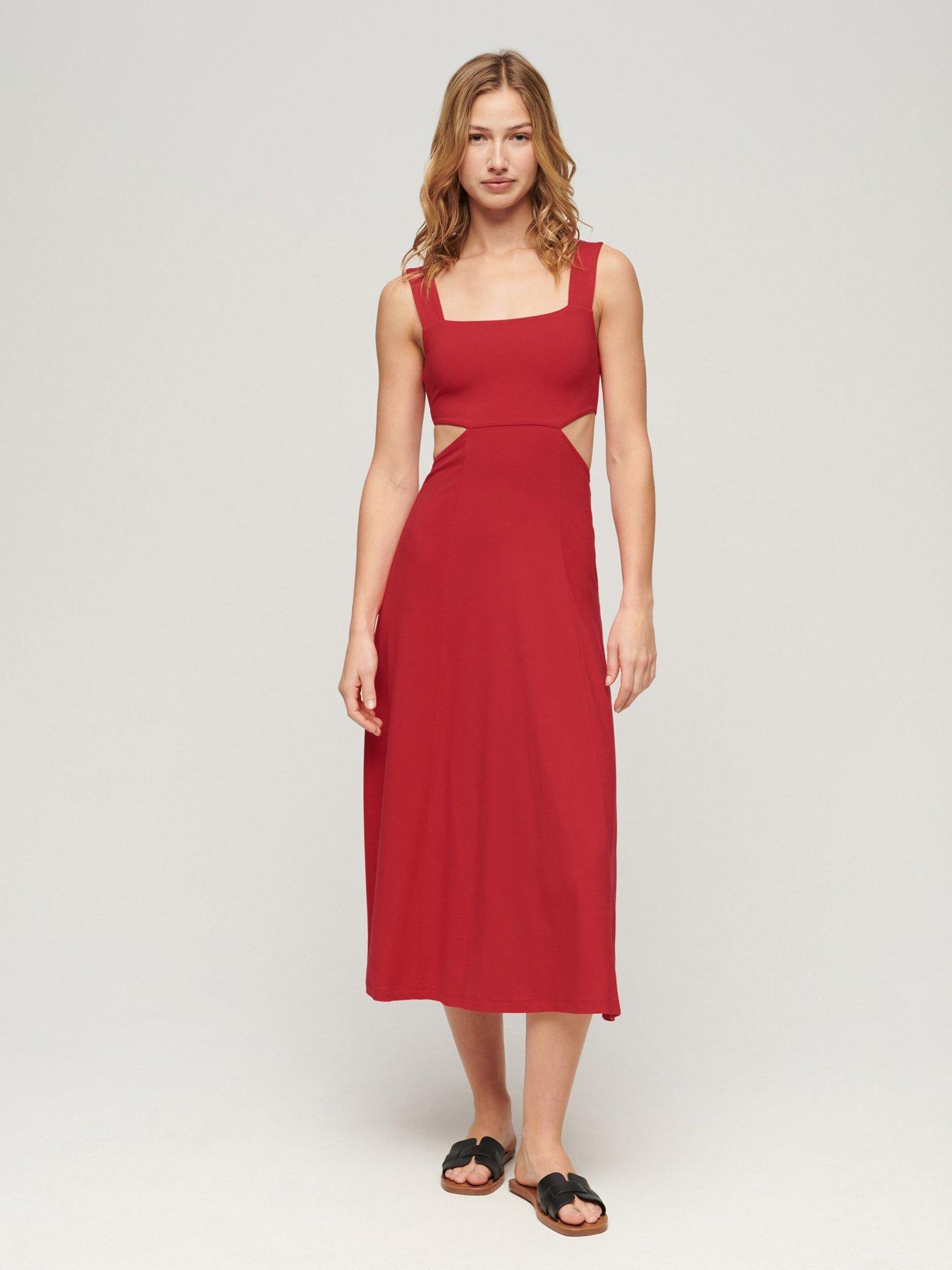 superdry-jersey-cutout-midi-dress-red