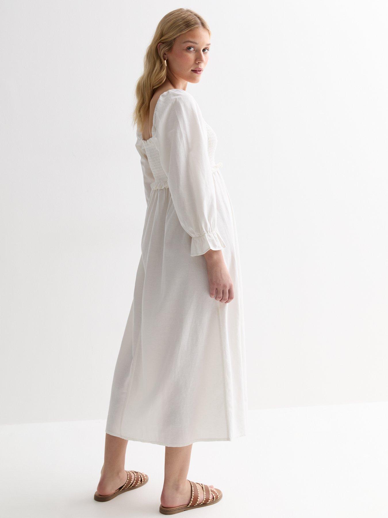 new-look-off-white-square-neck-midi-dressstillFront