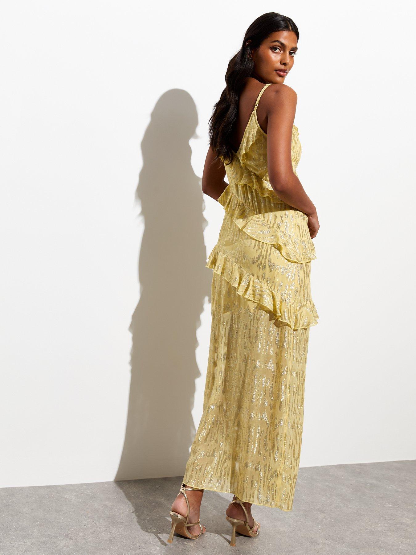 new-look-gold-strappy-ruffle-split-hem-maxi-dressstillFront