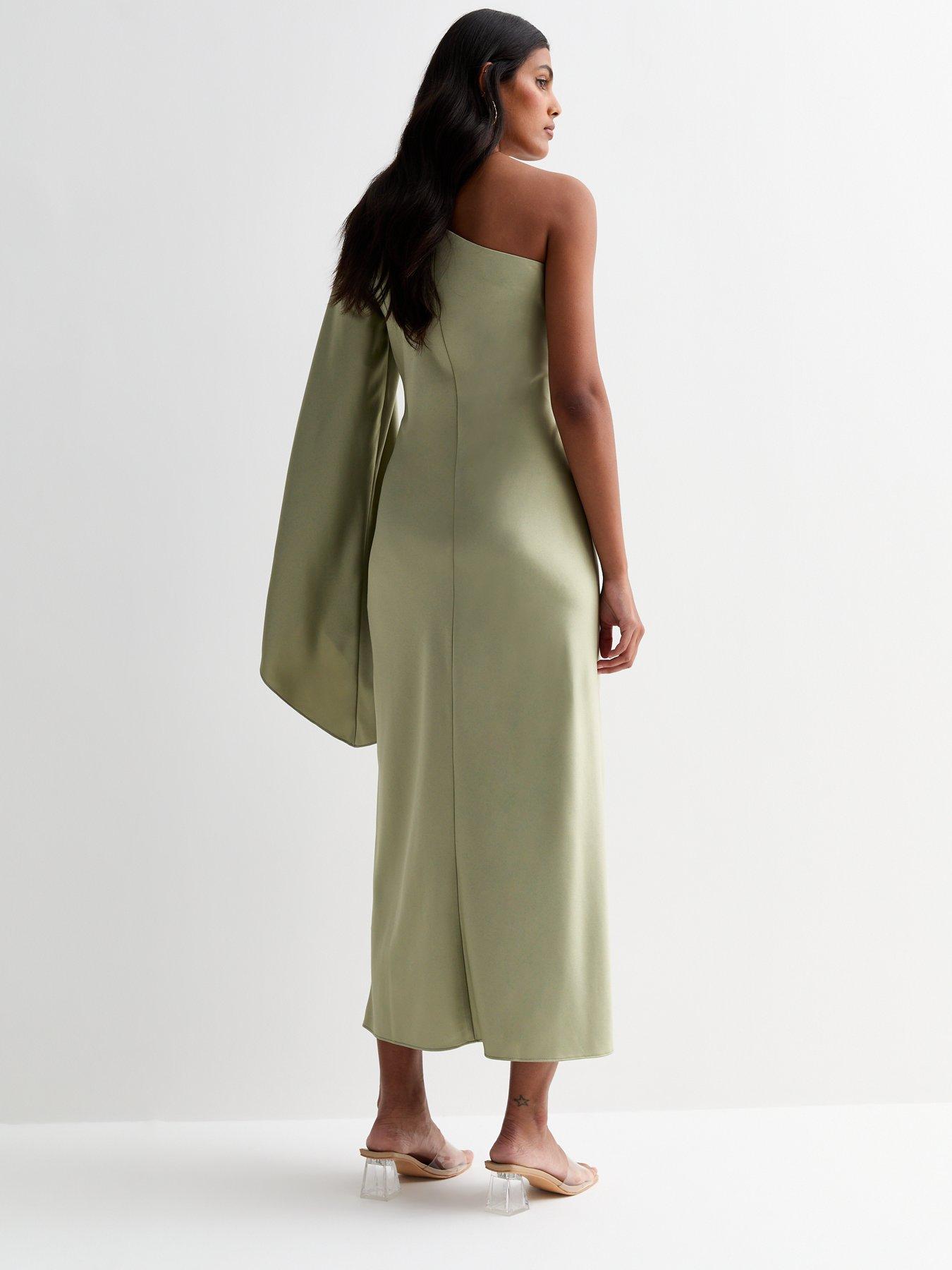 new-look-olive-satin-one-shoulder-maxi-dressstillFront