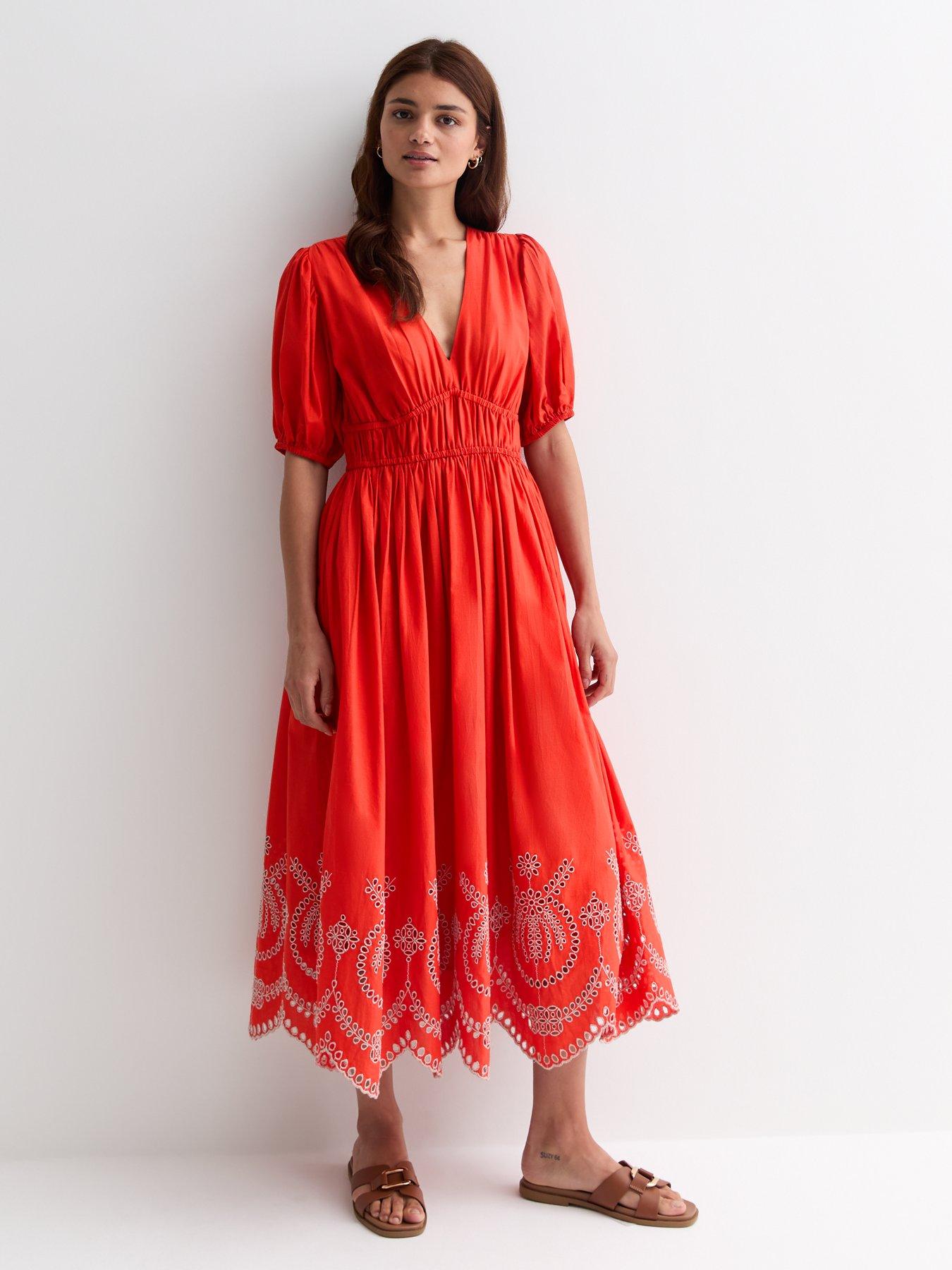 new-look-red-cotton-broderie-hem-midi-dress