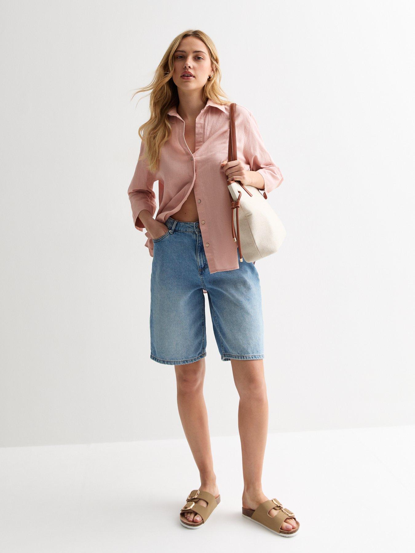 new-look-pale-pink-linen-look-34-sleeve-shirtback