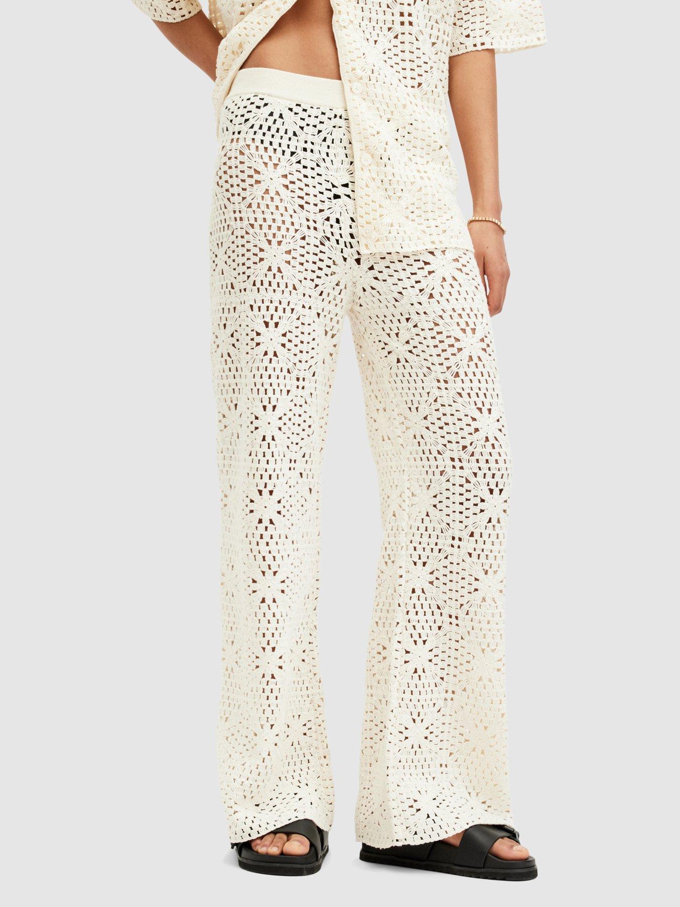 allsaints-milly-crochet-trouser-white