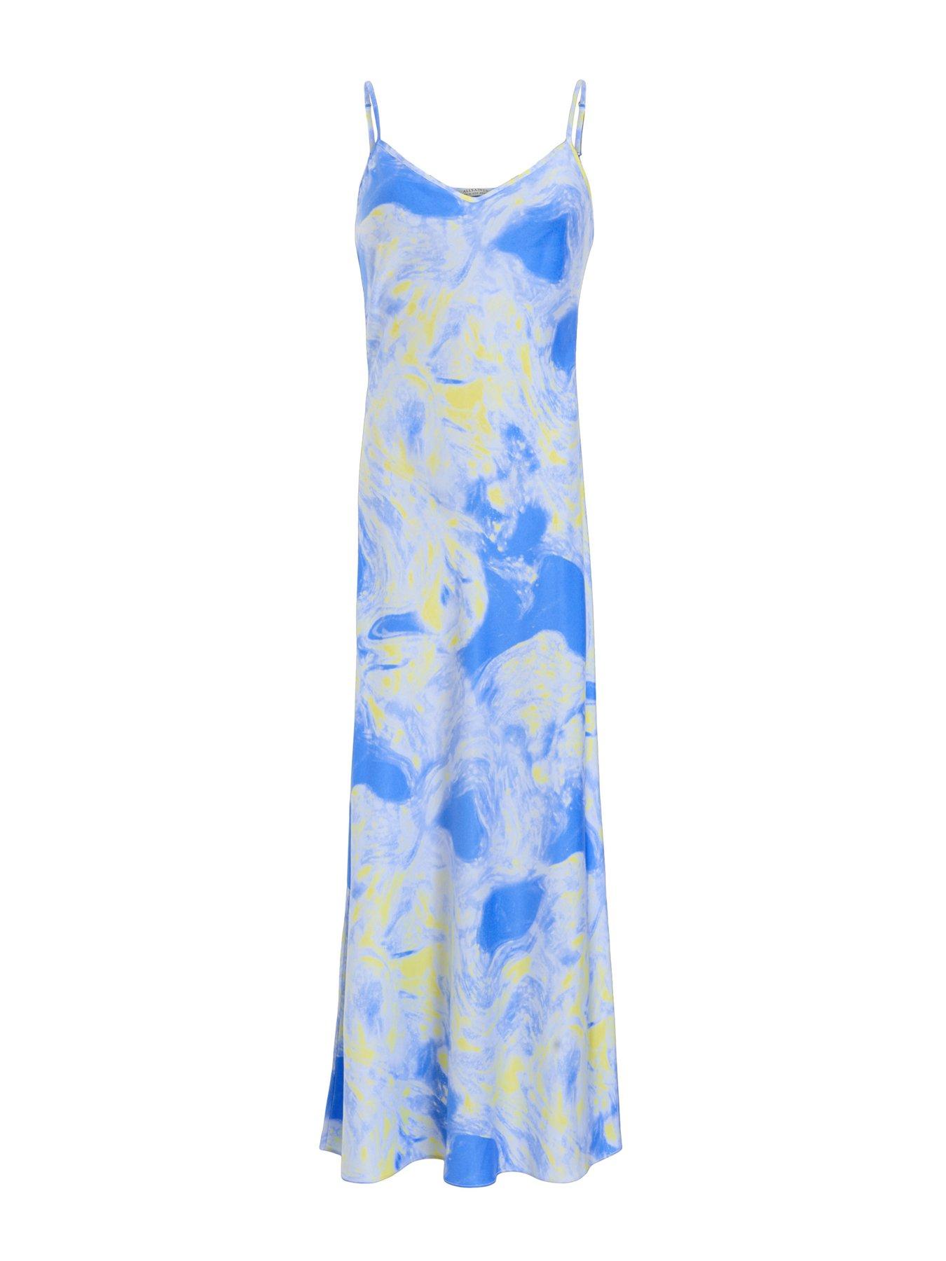 allsaints-bryony-spiral-dress-bluedetail