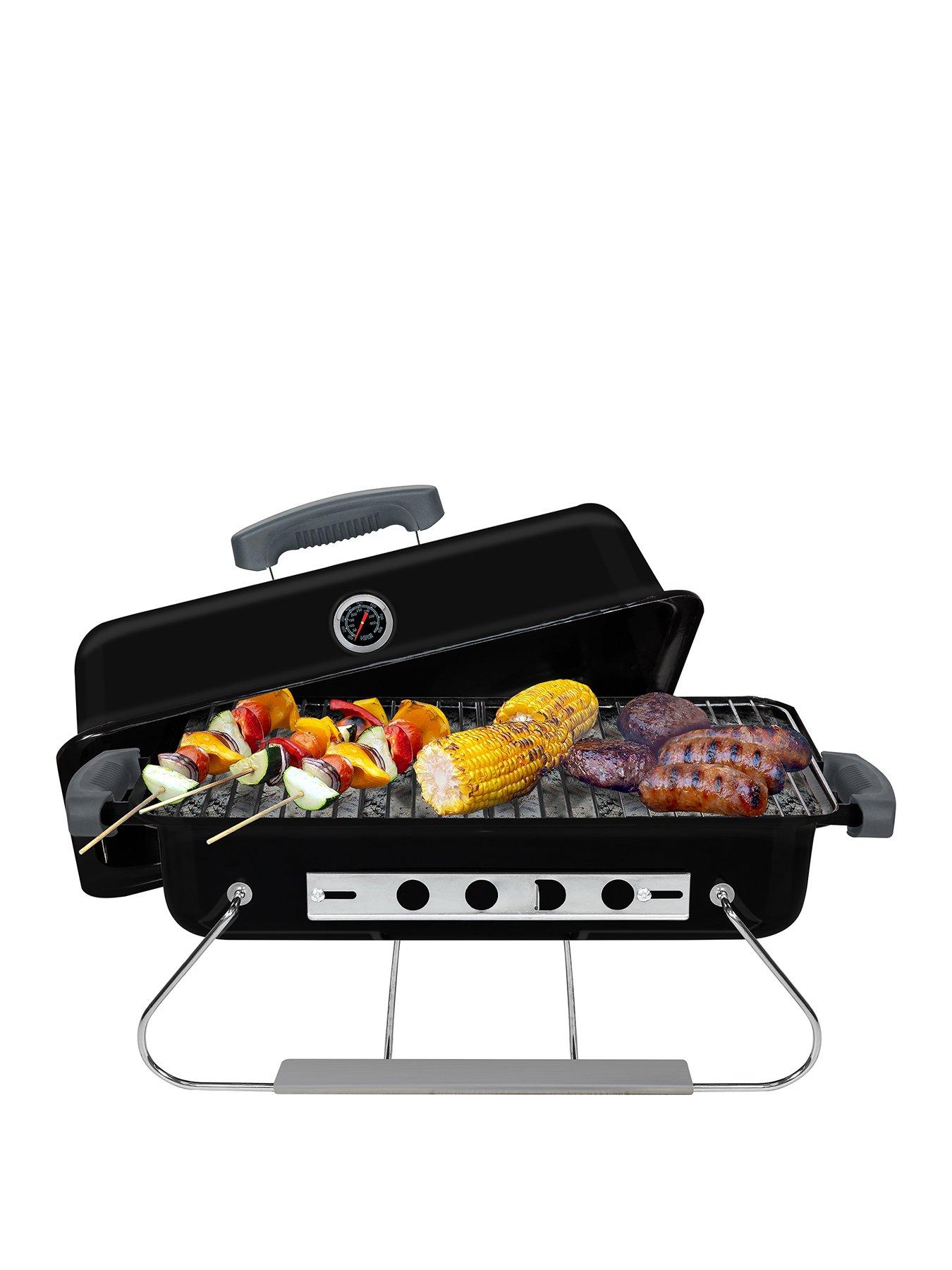 Image 2 of 7 of George Foreman On-The-Go Portable Charcoal BBQ - Black