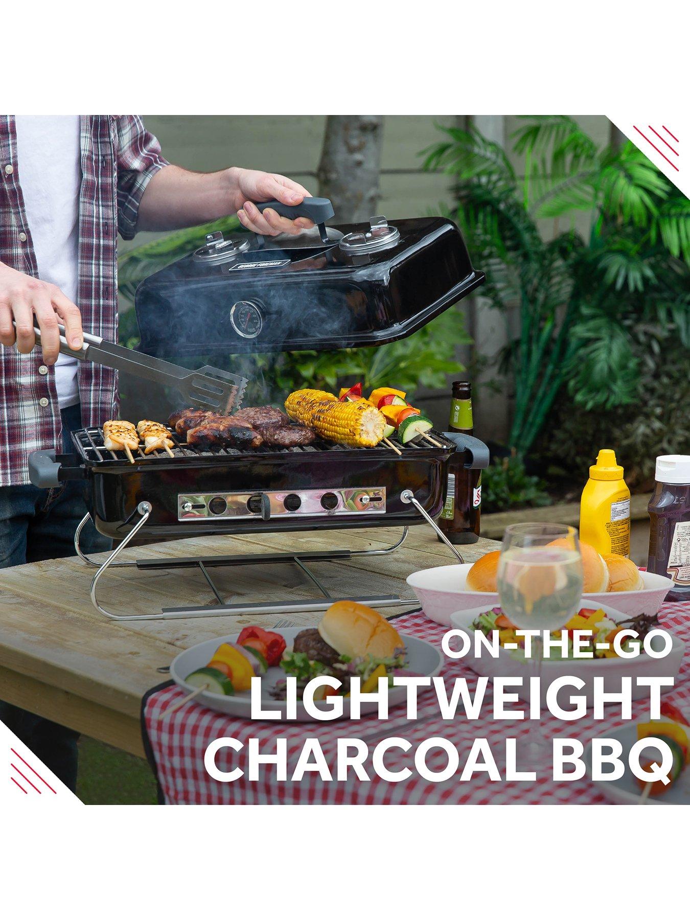 Image 4 of 7 of George Foreman On-The-Go Portable Charcoal BBQ - Black