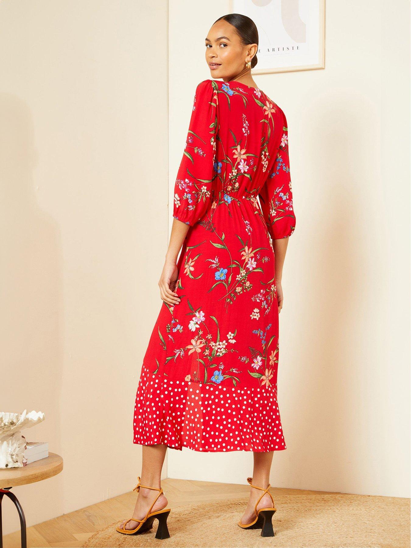 love-roses-twist-front-patched-midi-dress-redstillFront