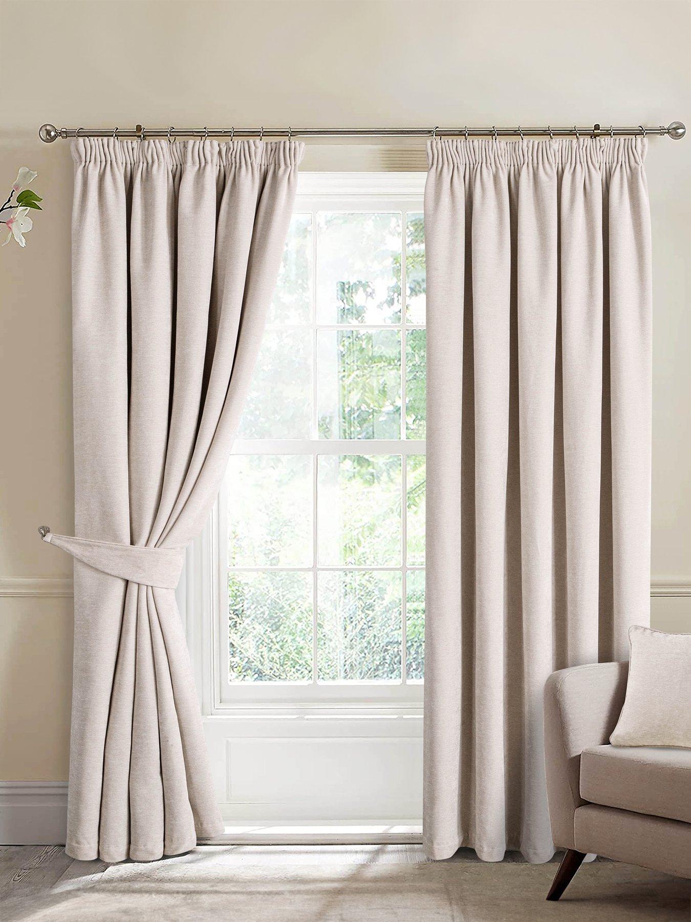 undefined Camden Chenille Blackout Pleat Curtains 90x108