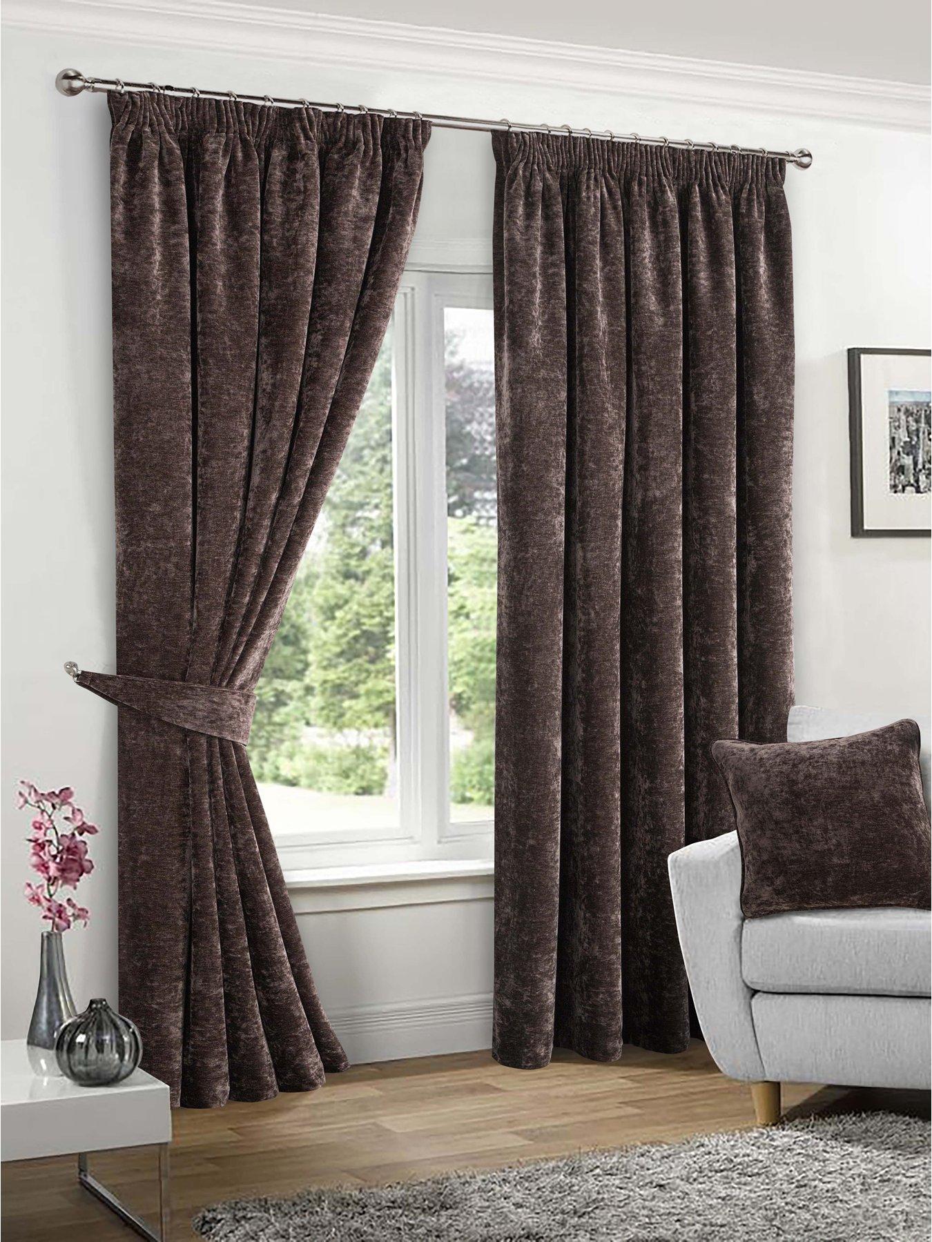 very-home-camden-chenille-blackout-pleat-curtains-90x108