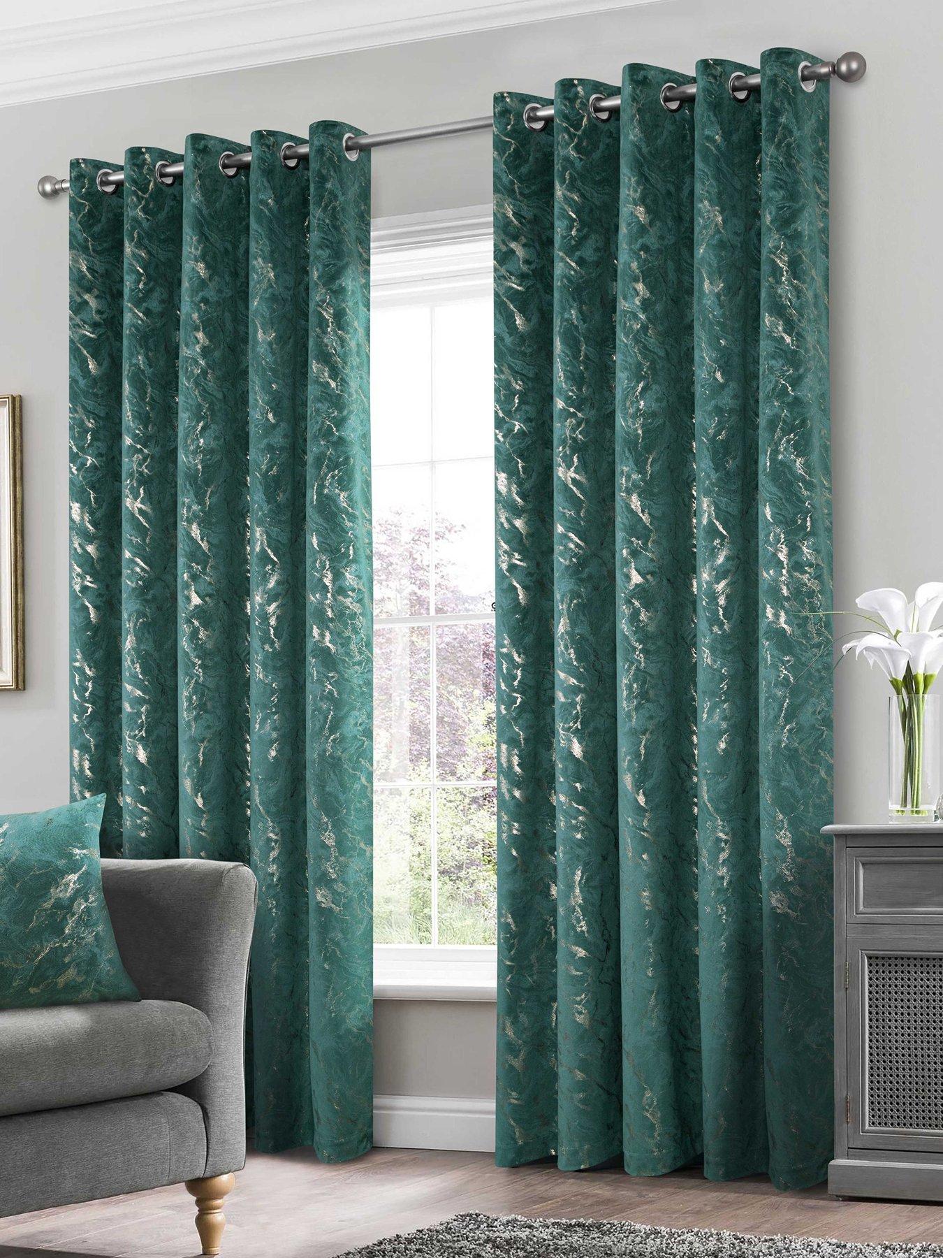 very-home-mabel-super-thermal-velour-eyelet-curtains