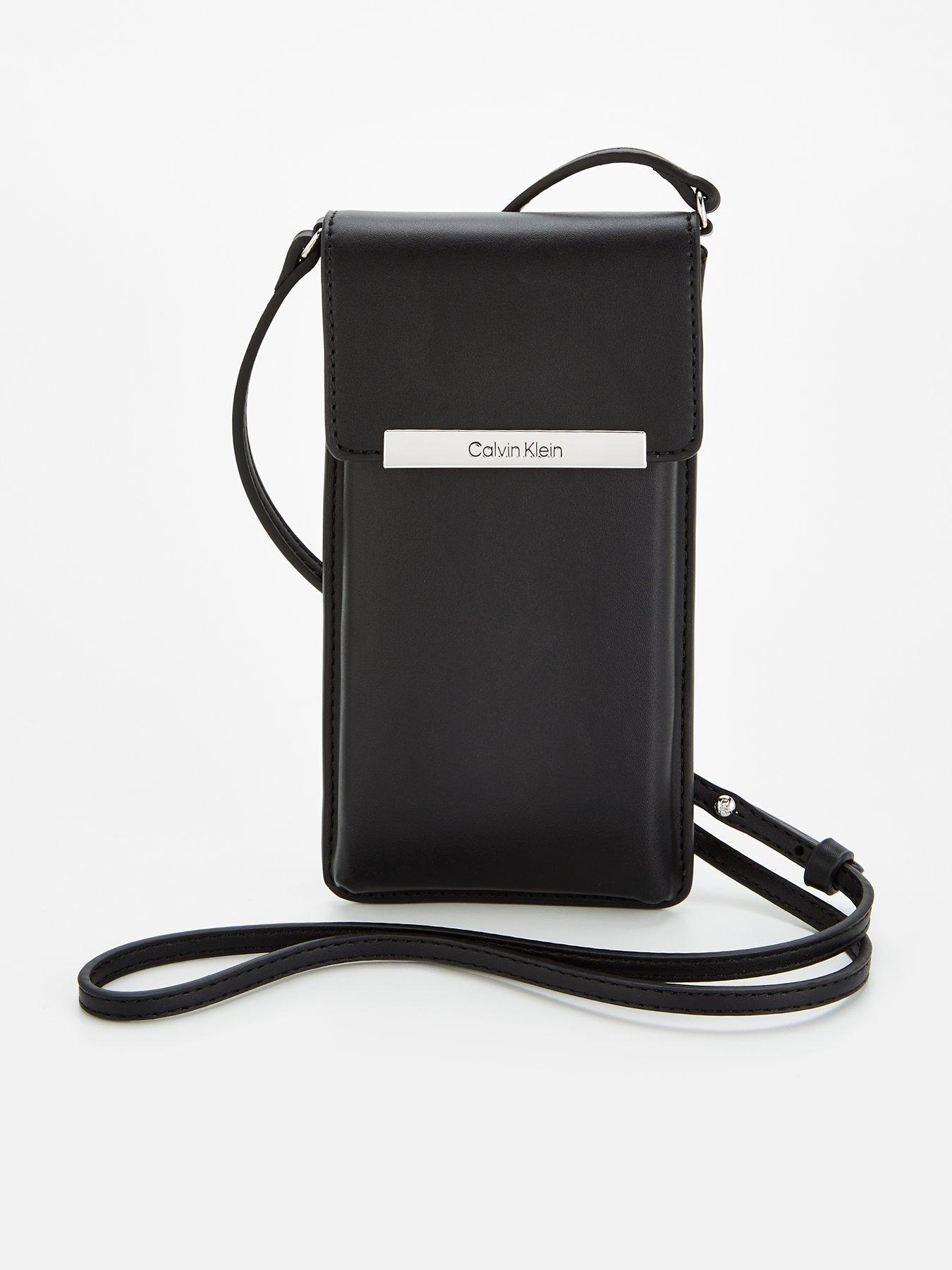 calvin-klein-ck-linear-phone-crossbody-black