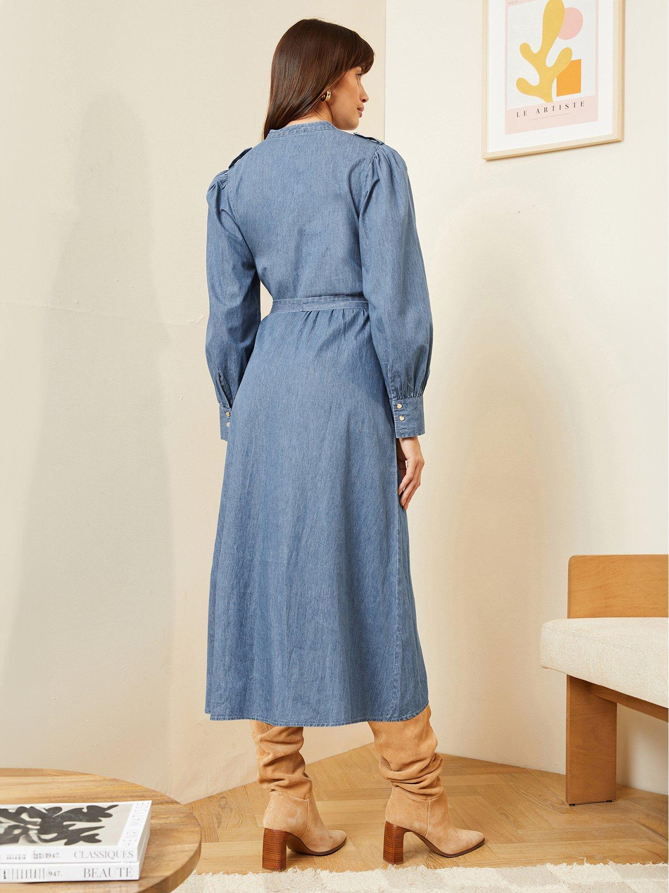 love-roses-long-sleeve-utility-dress-bluestillFront