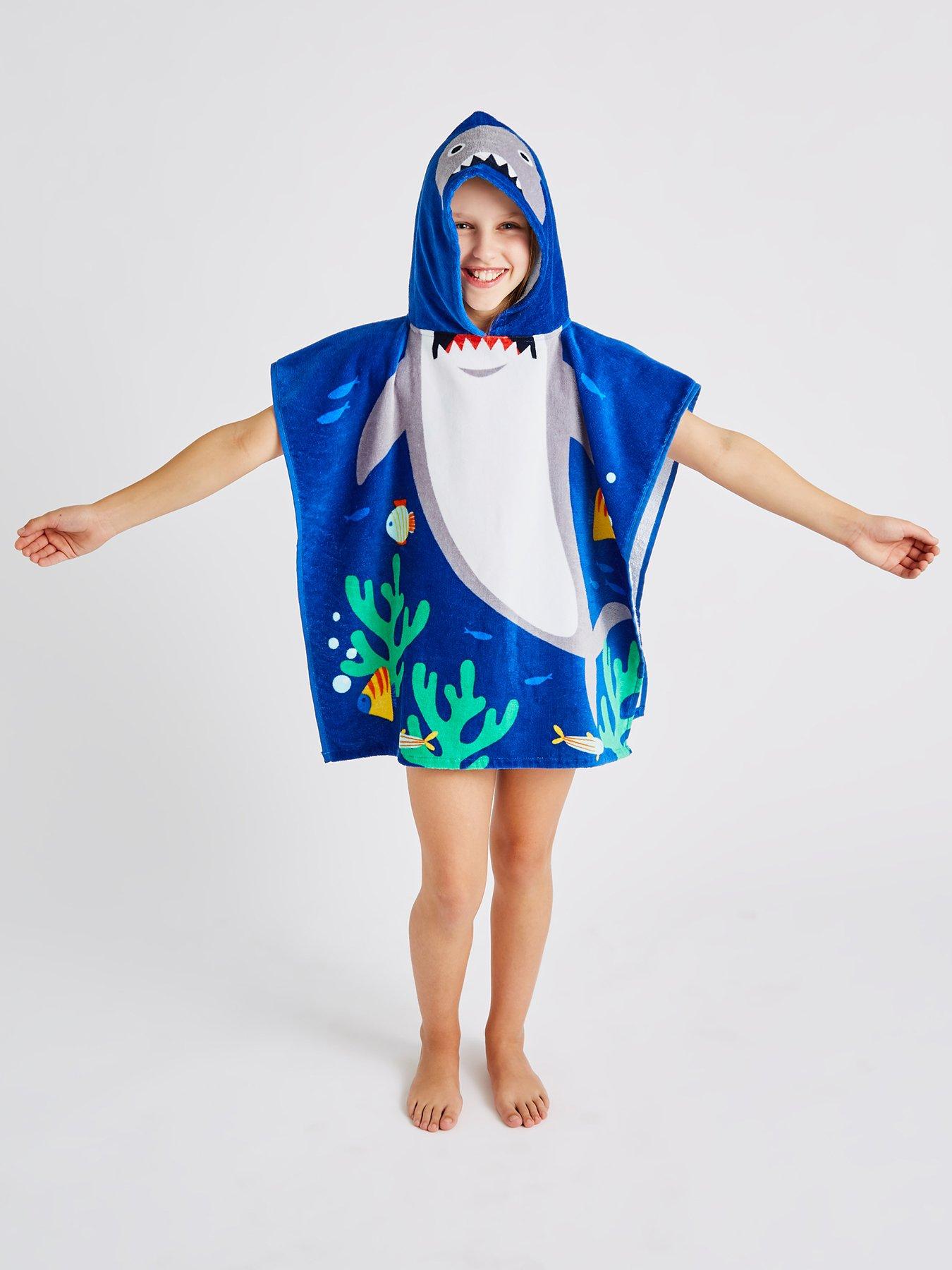 catherine-lansfield-shark-hooded-poncho-towelback