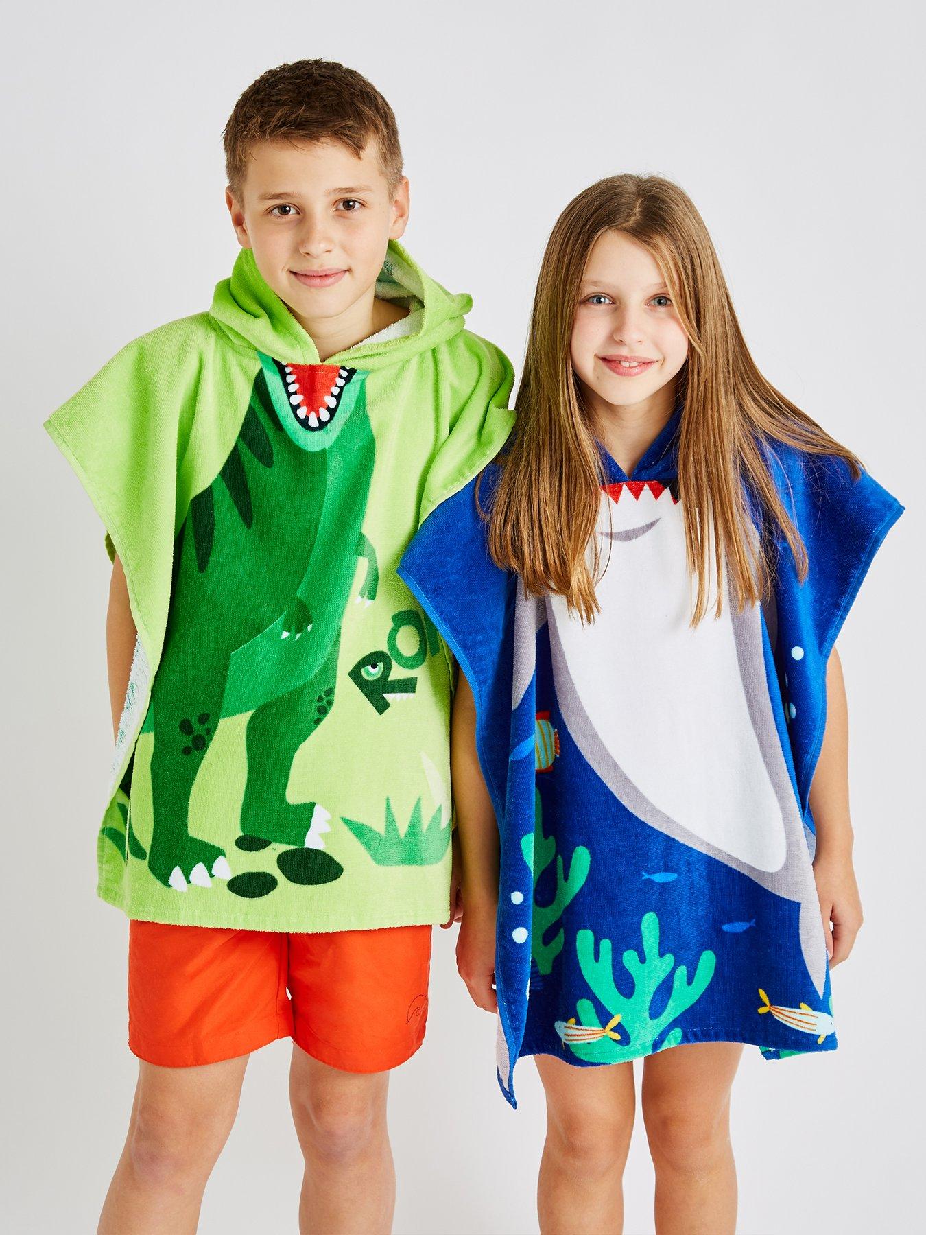 catherine-lansfield-dinosaur-hooded-poncho-toweloutfit