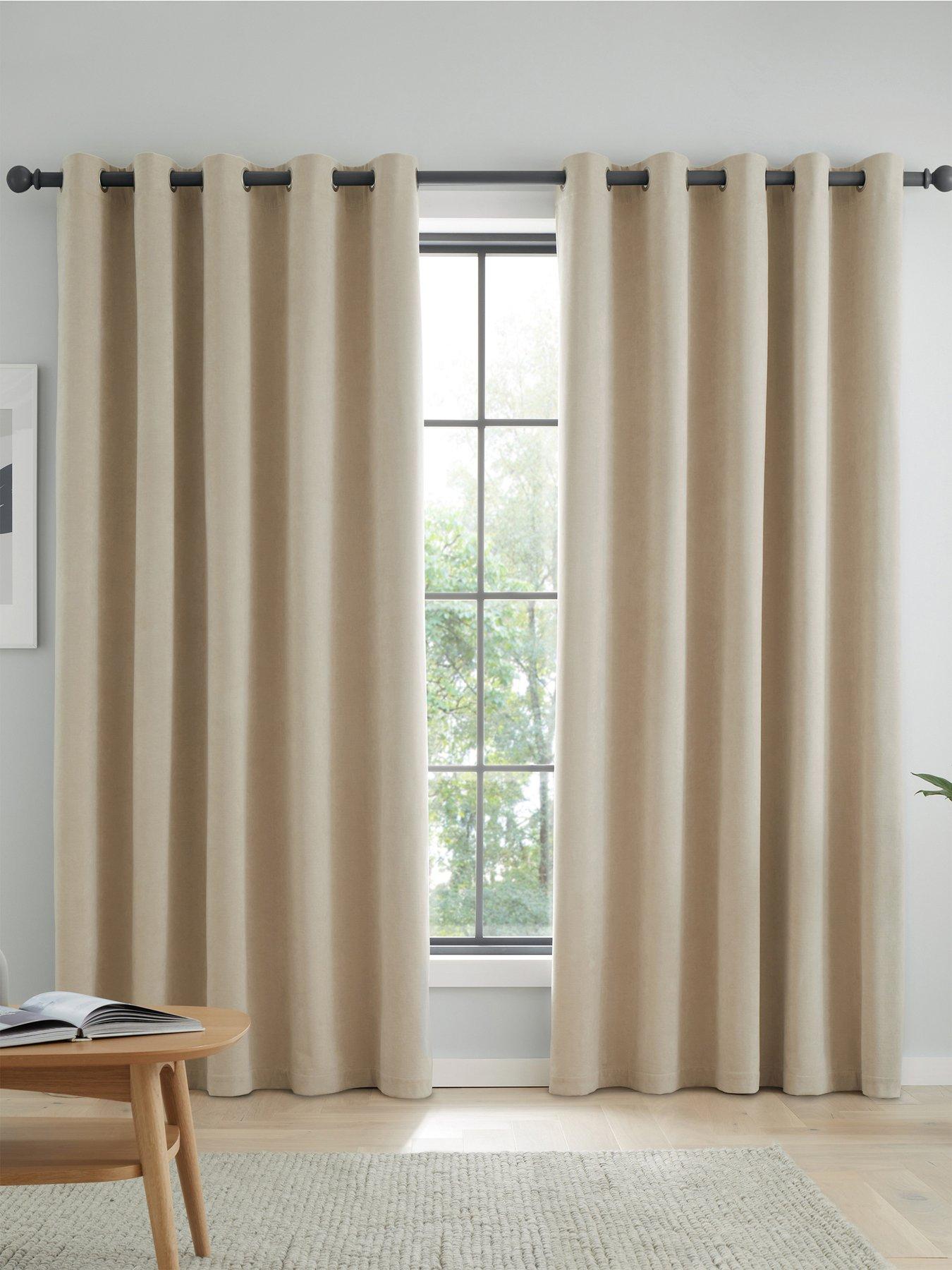 catherine-lansfield-wilson-velvet-thermal-blackout-eyelet-curtains