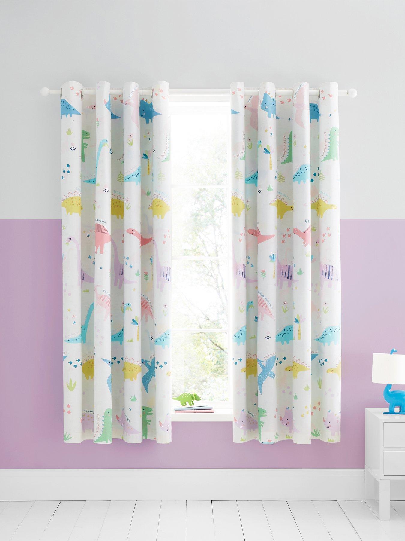 catherine-lansfield-dinosaur-friends-reversible-eyelet-curtains