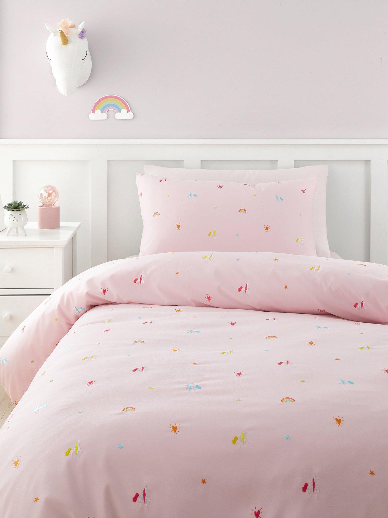 catherine-lansfield-embroidered-unicorn-and-rainbows-duvet-cover-set-pink