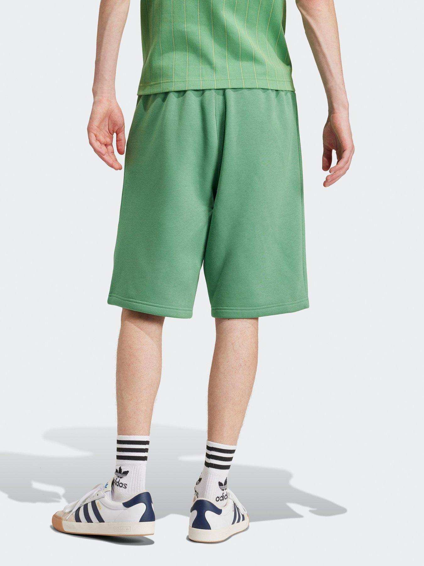 adidas-originals-mens-essential-trefoil-short-greenstillFront