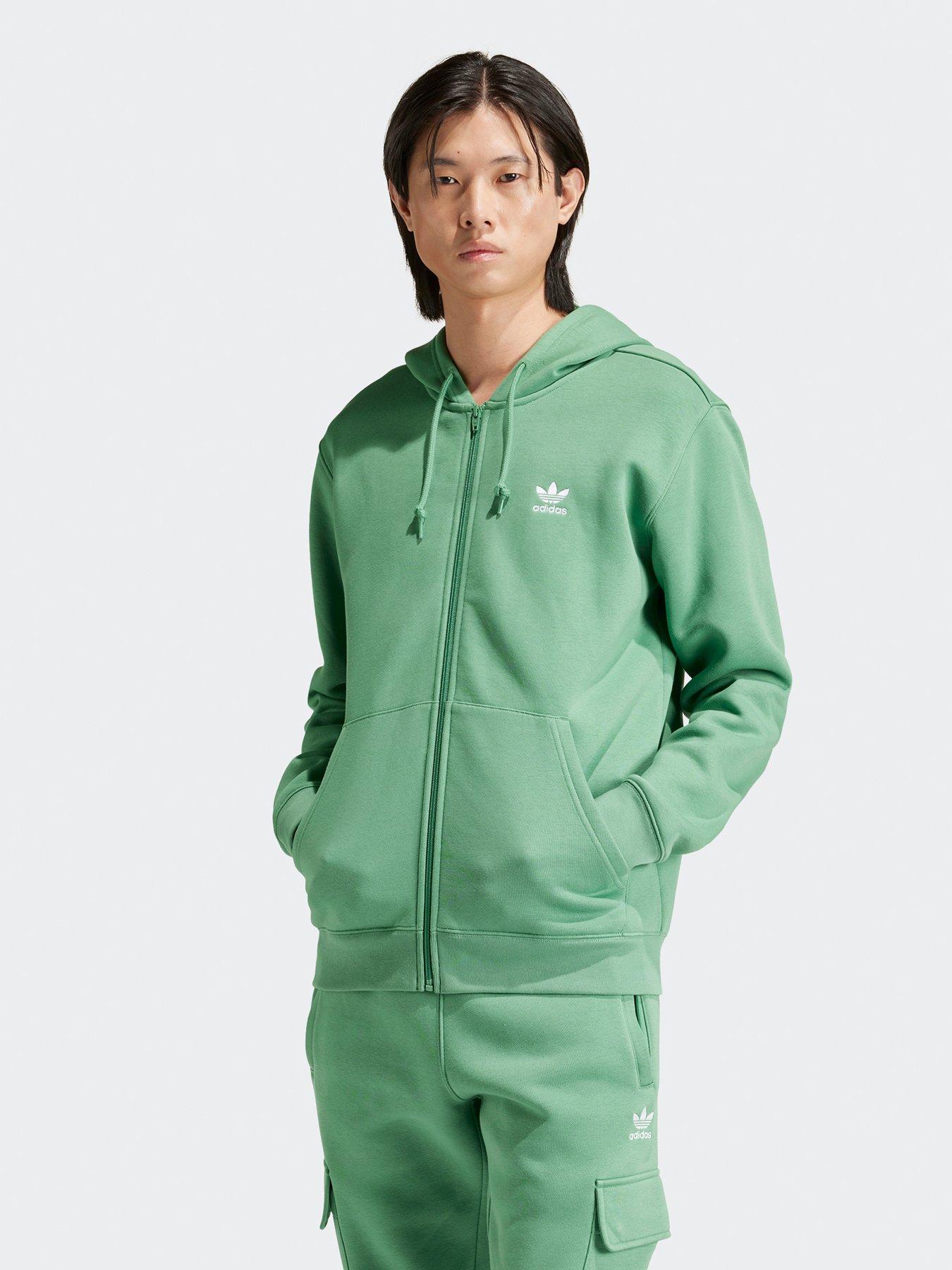 adidas-originals-mens-essential-trefoils-full-zip-hoodie-green