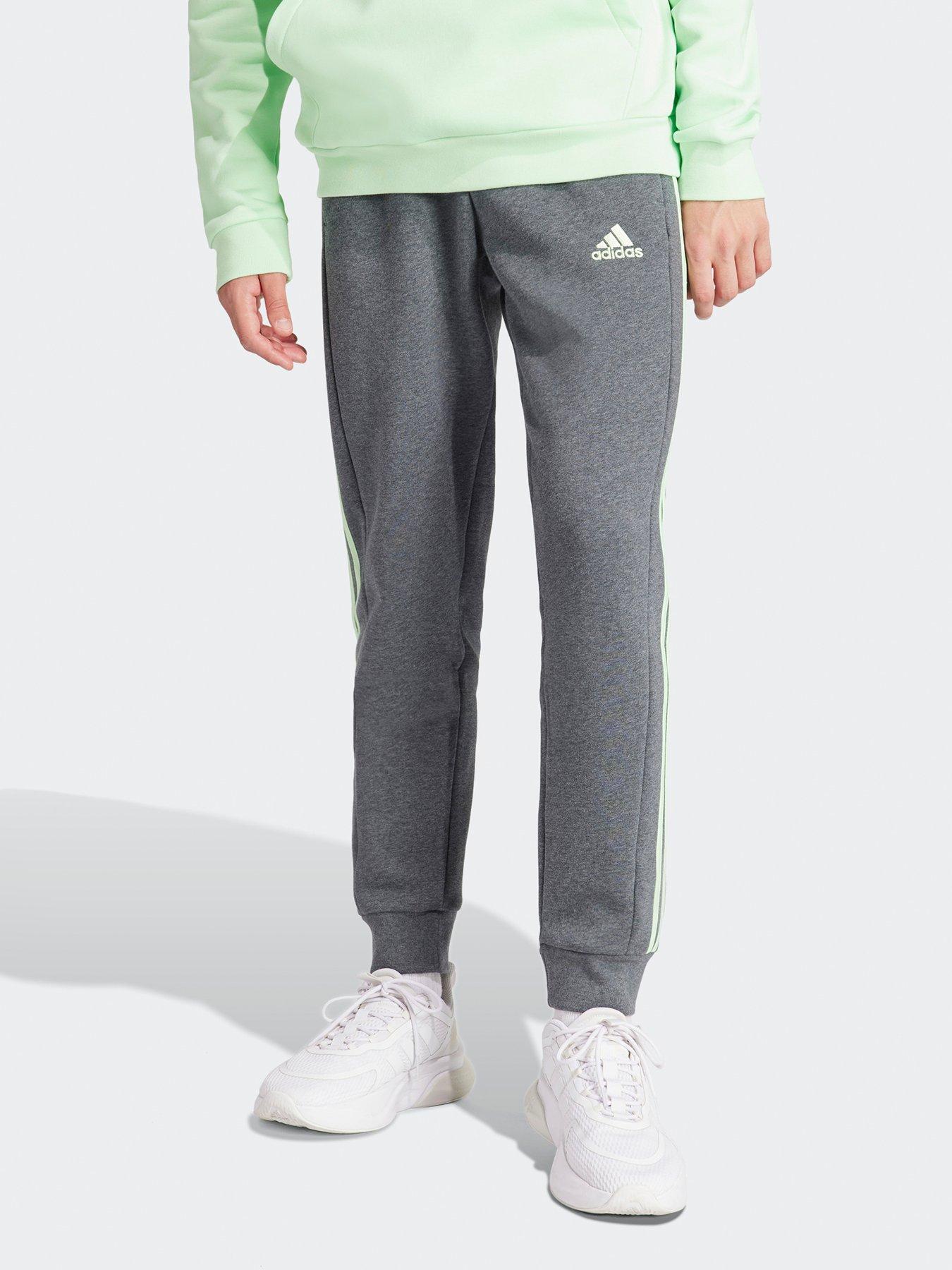 Mens Essentials 3 Stripe Joggers Grey