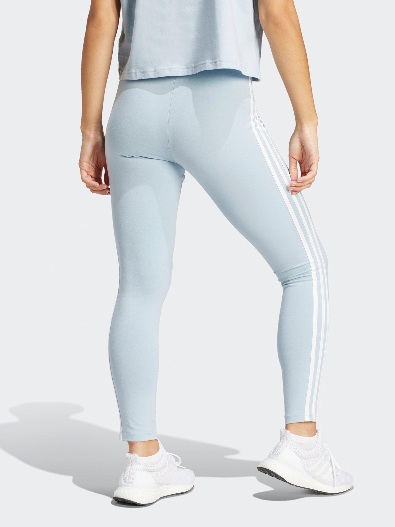 adidas-sportswear-womens-3-striped-high-waist-leggings-bluestillFront