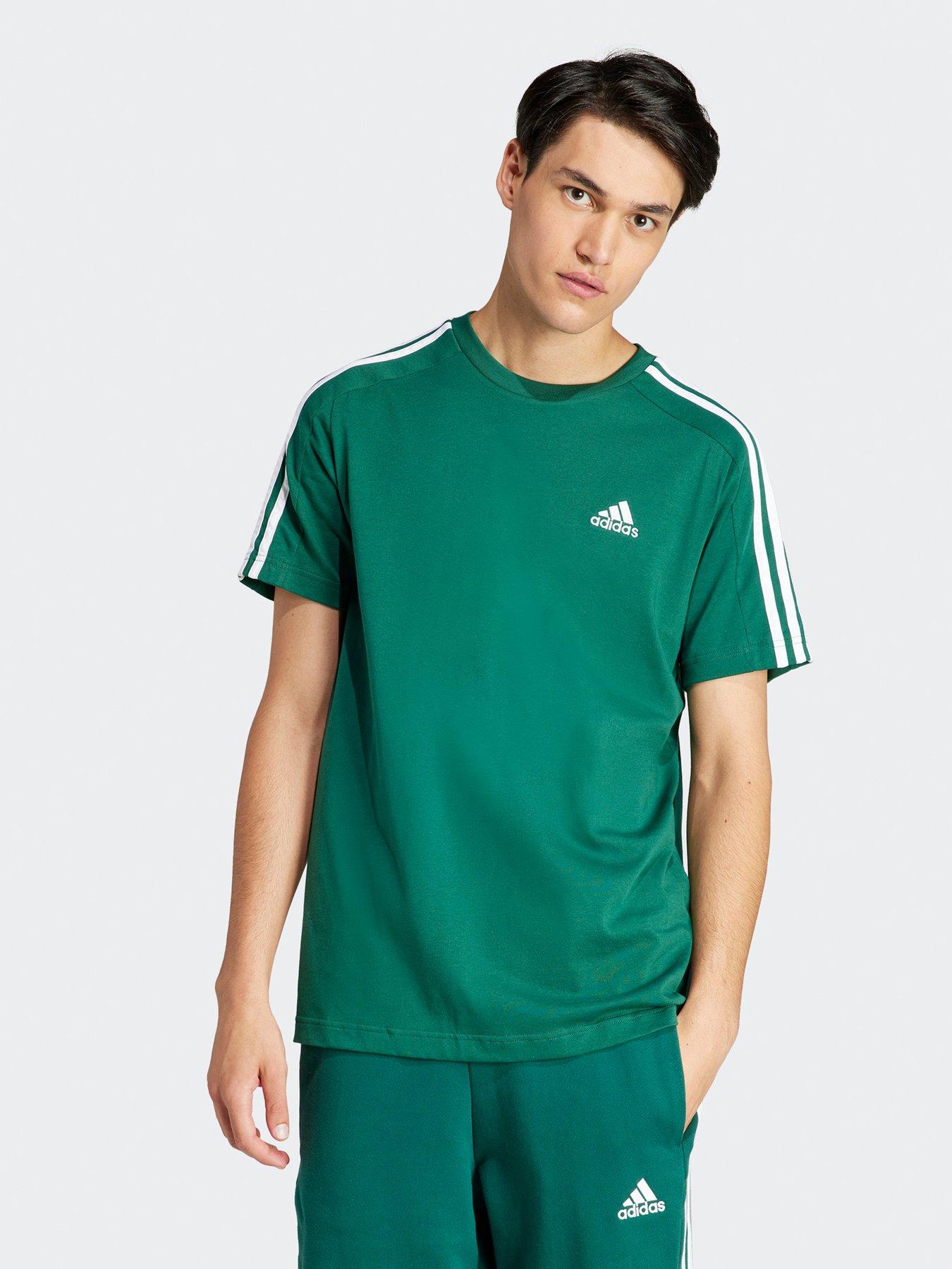 adidas-sportswear-mens-essentials-3-stripe-short-sleeve-t-shirt-green