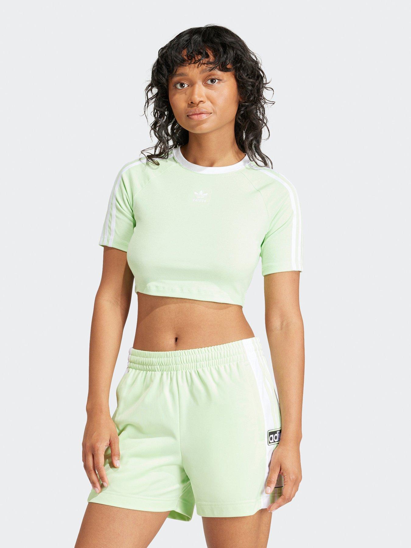 adidas-originals-womens-3-stripe-baby-tee-green