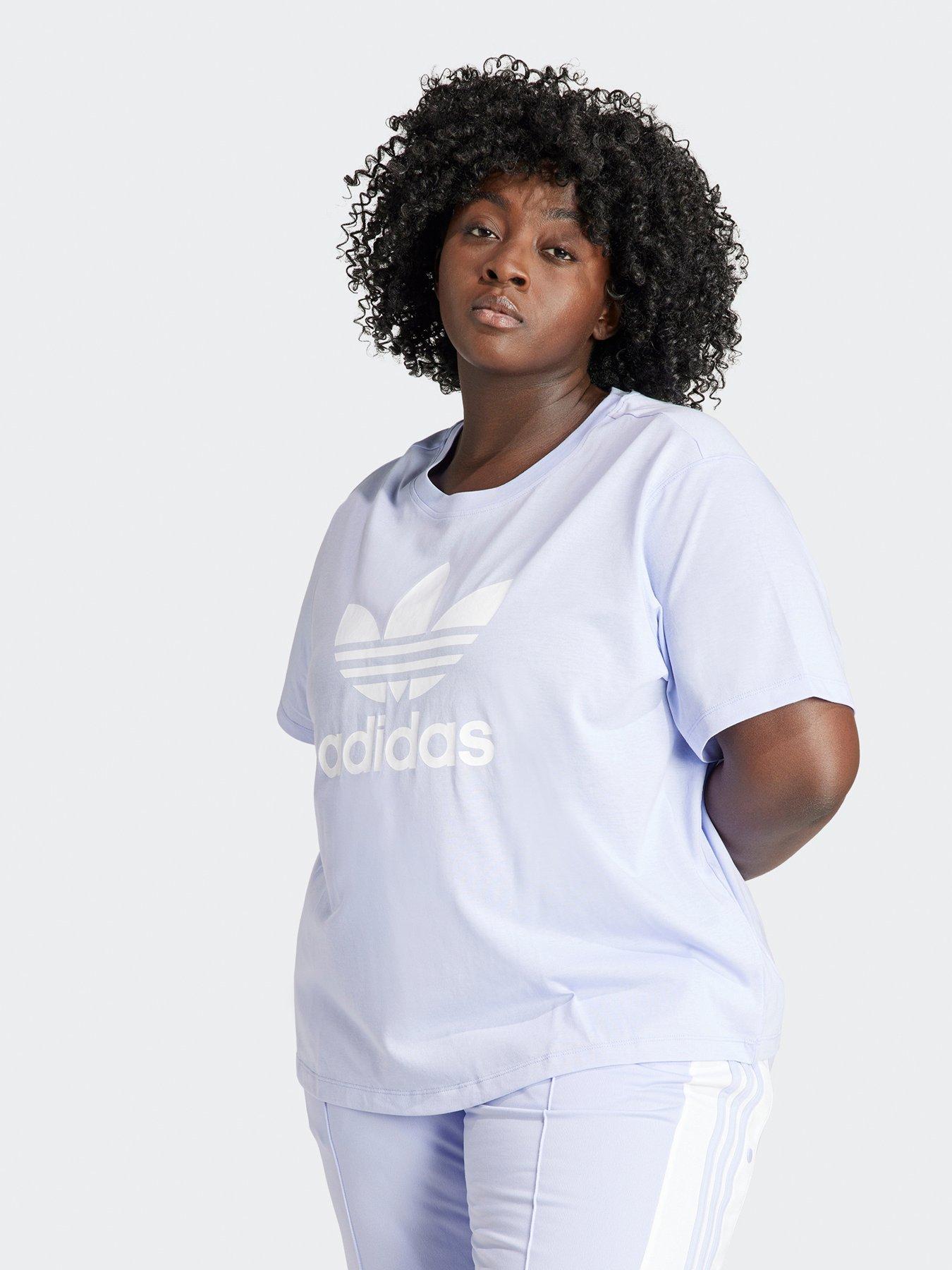 Ladies shops adidas trefoil t shirt