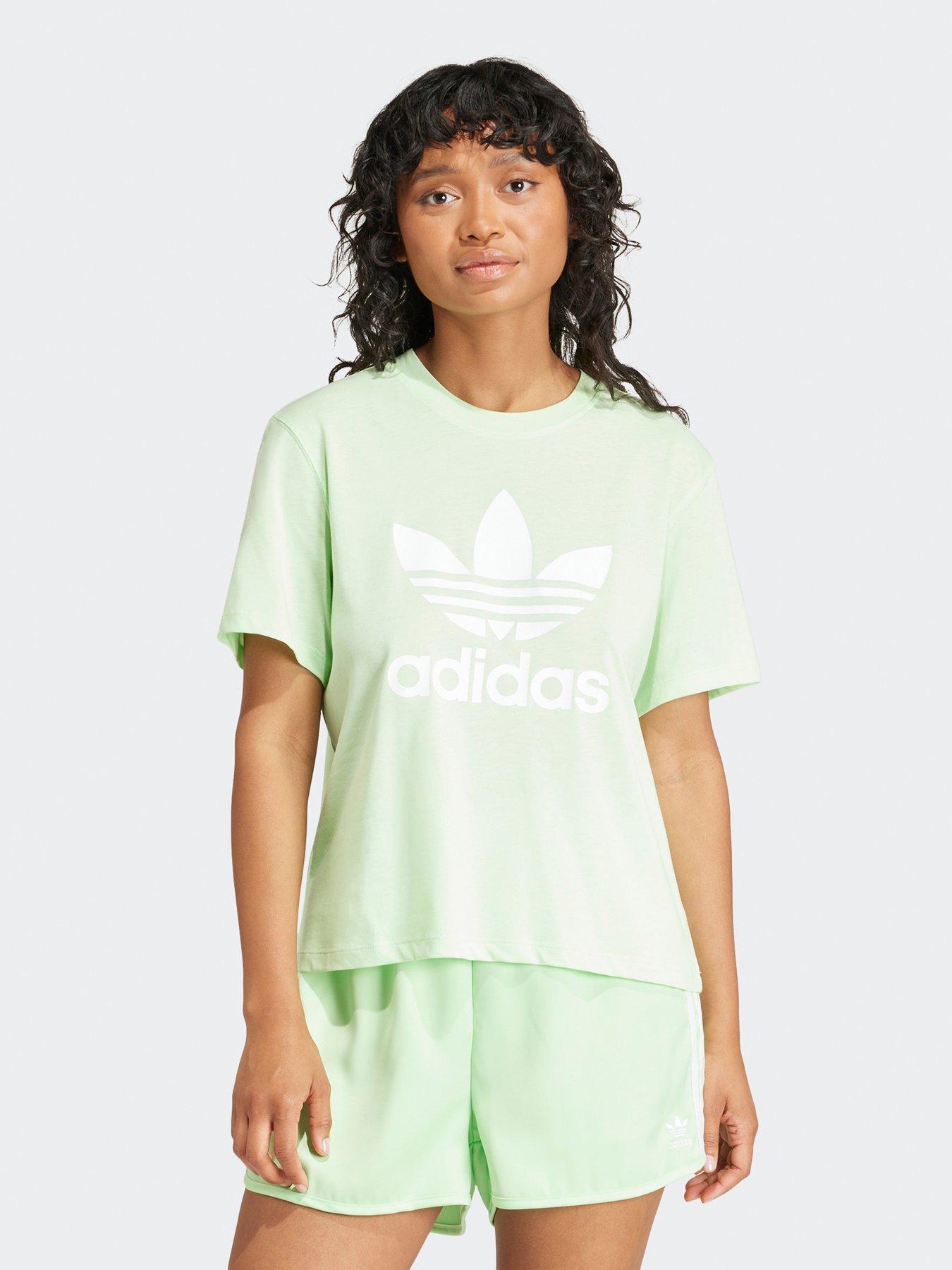 adidas Originals Women s Boxy Trefoil Tee Green Very Ireland