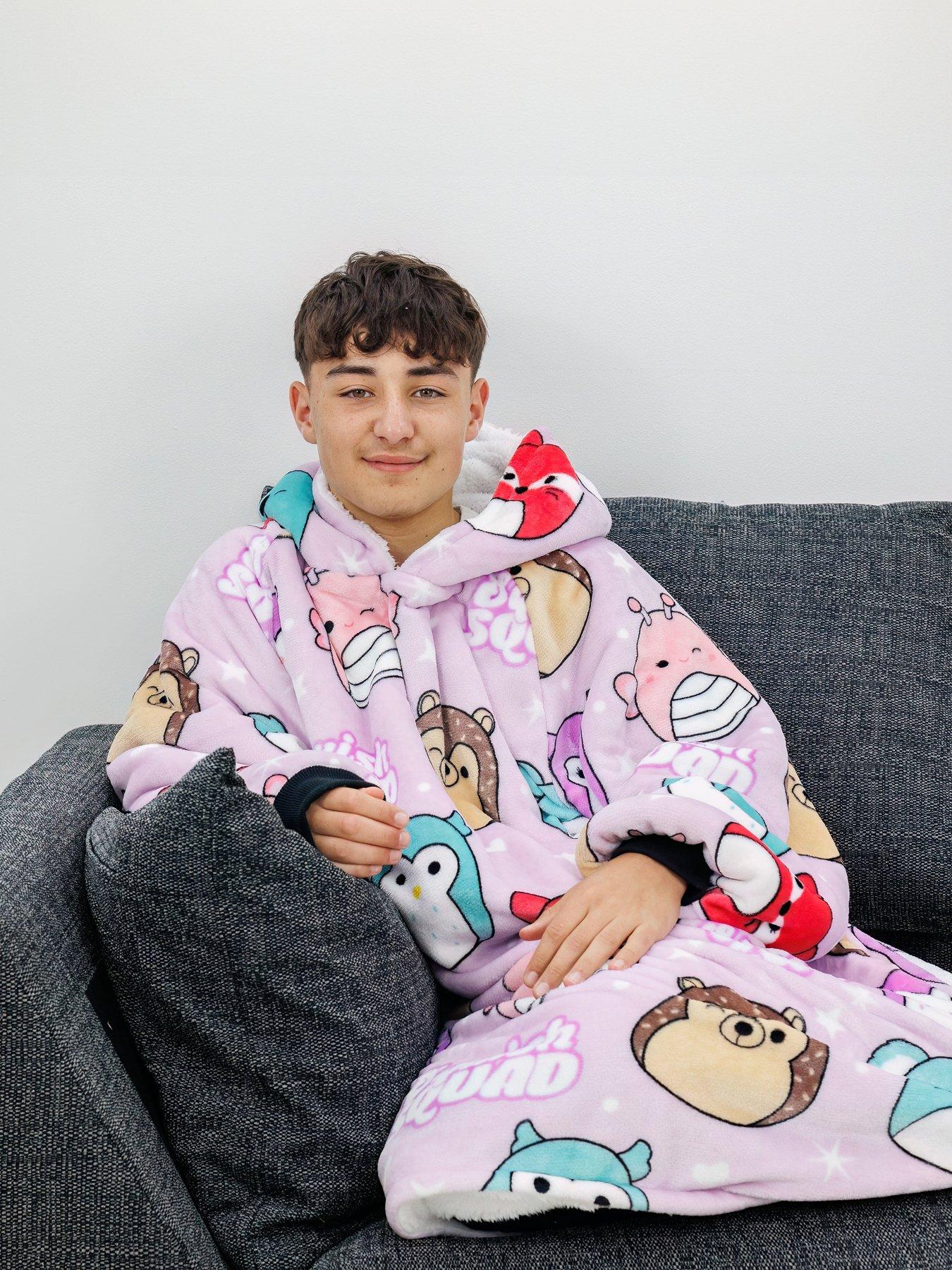 undefined Bright Wearable Hooded Fleece Blanket - Multi