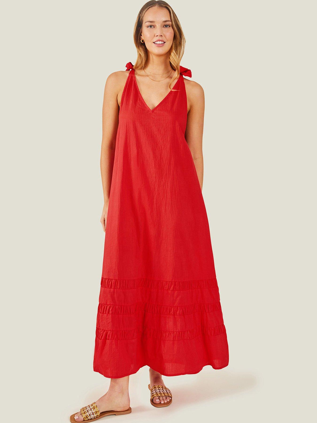 accessorize-ruched-hem-maxi-dress-red