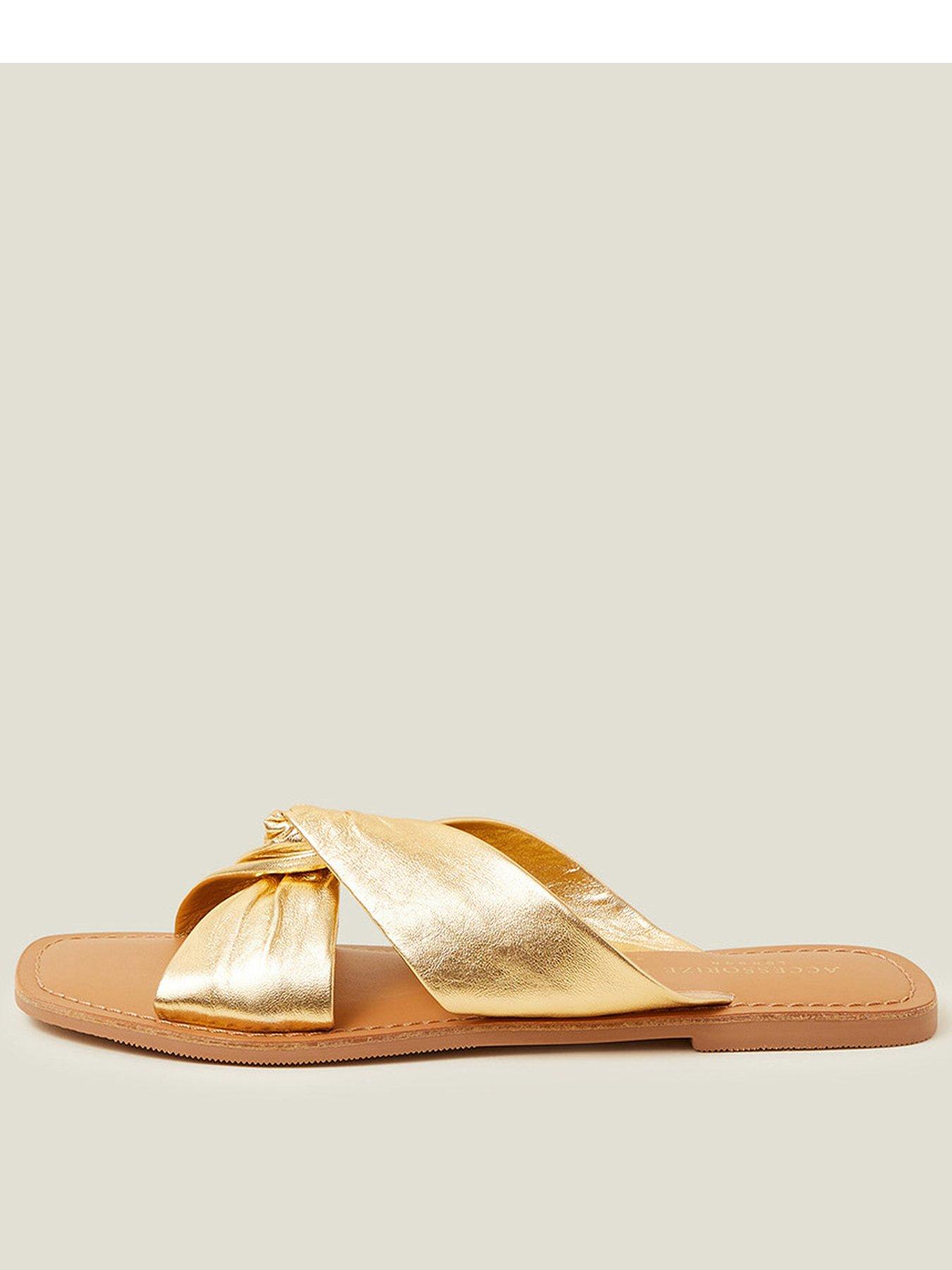 accessorize-metallic-leather-knot-sandalsfront