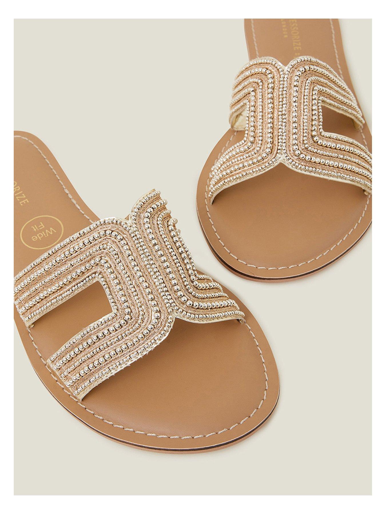 accessorize-bella-beaded-wide-fit-sandals-goldoutfit