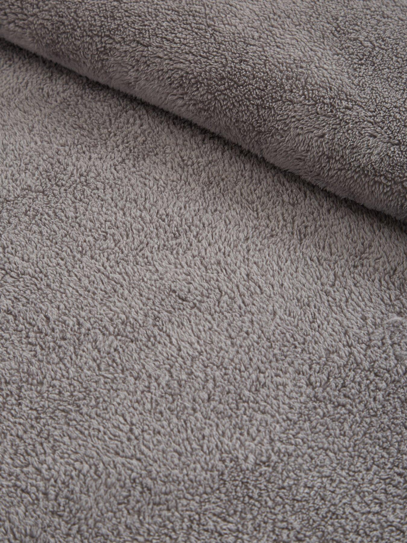 Image 5 of 6 of The Very Collection Teddy Fleece Duvet Cover Set in Grey