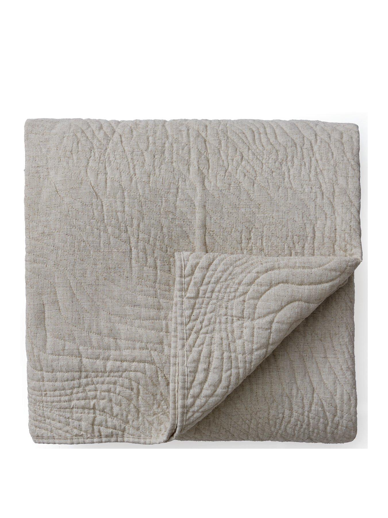 very-home-natural-luxe-washed-polylinen-quilted-bedspread-throwstillFront