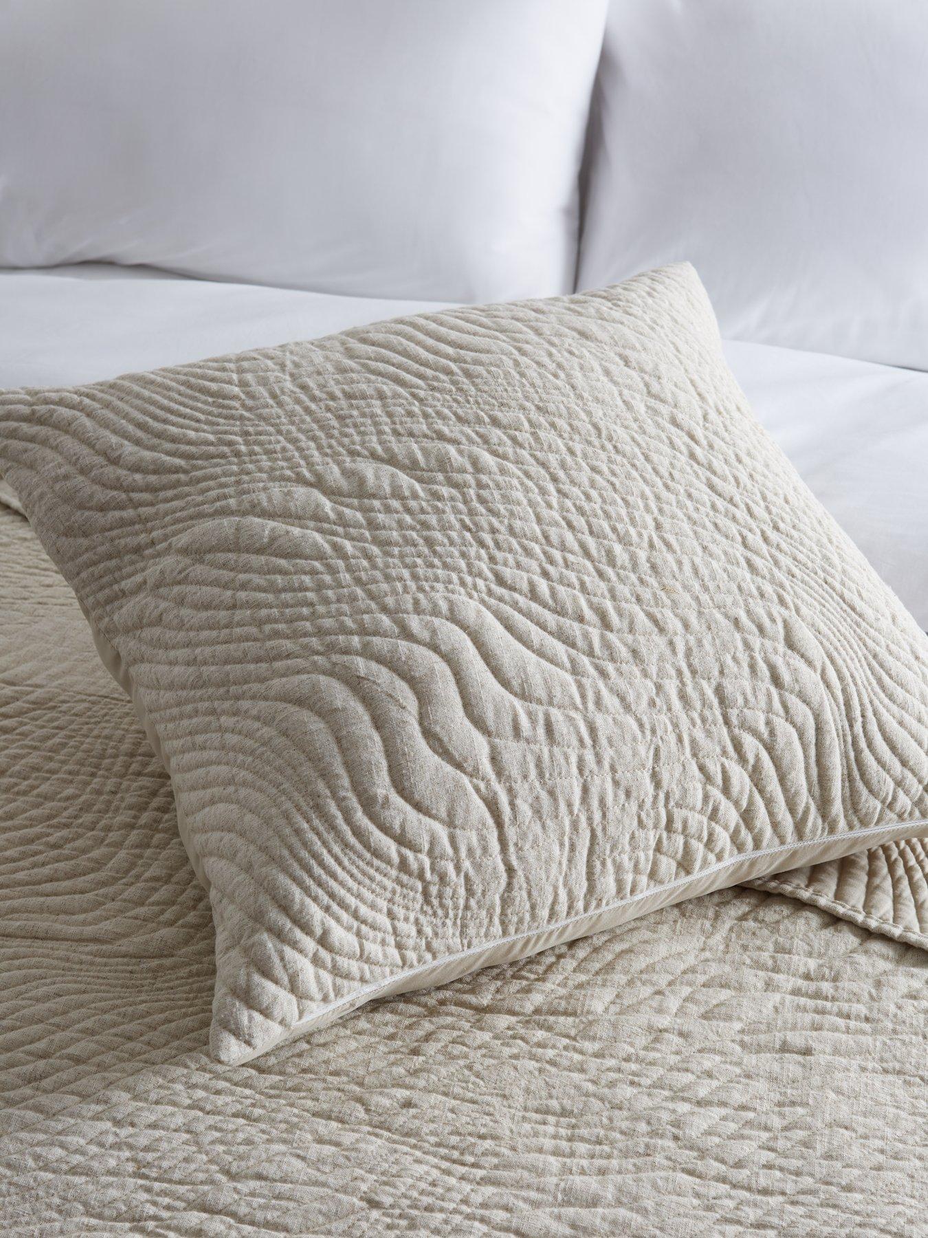 very-home-natural-luxe-washed-polylinen-quilted-cushion