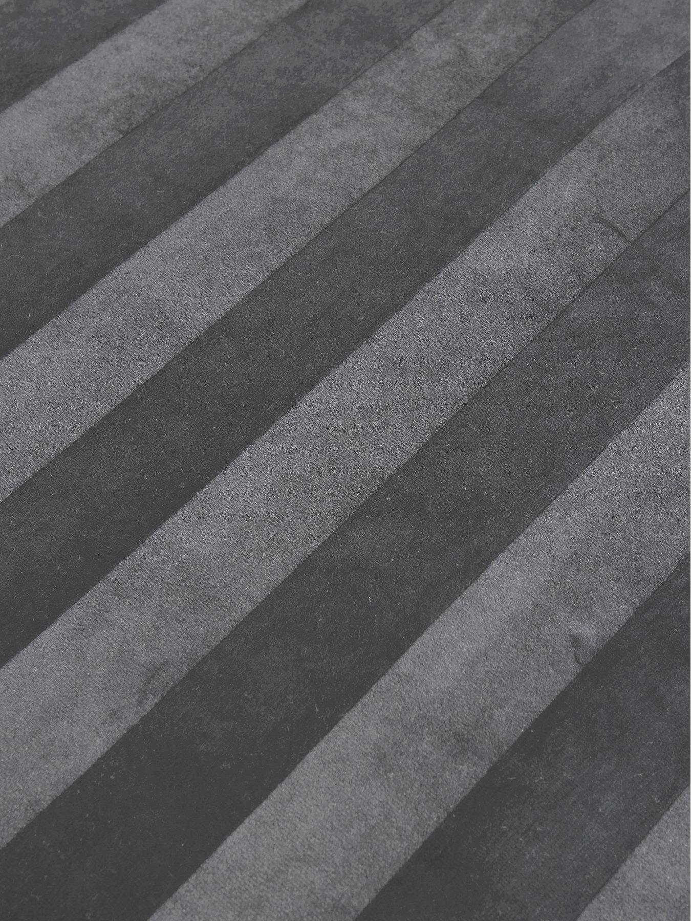 Image 5 of 6 of The Very Collection Luxe Velvet Stripe Duvet Cover Set - Silver