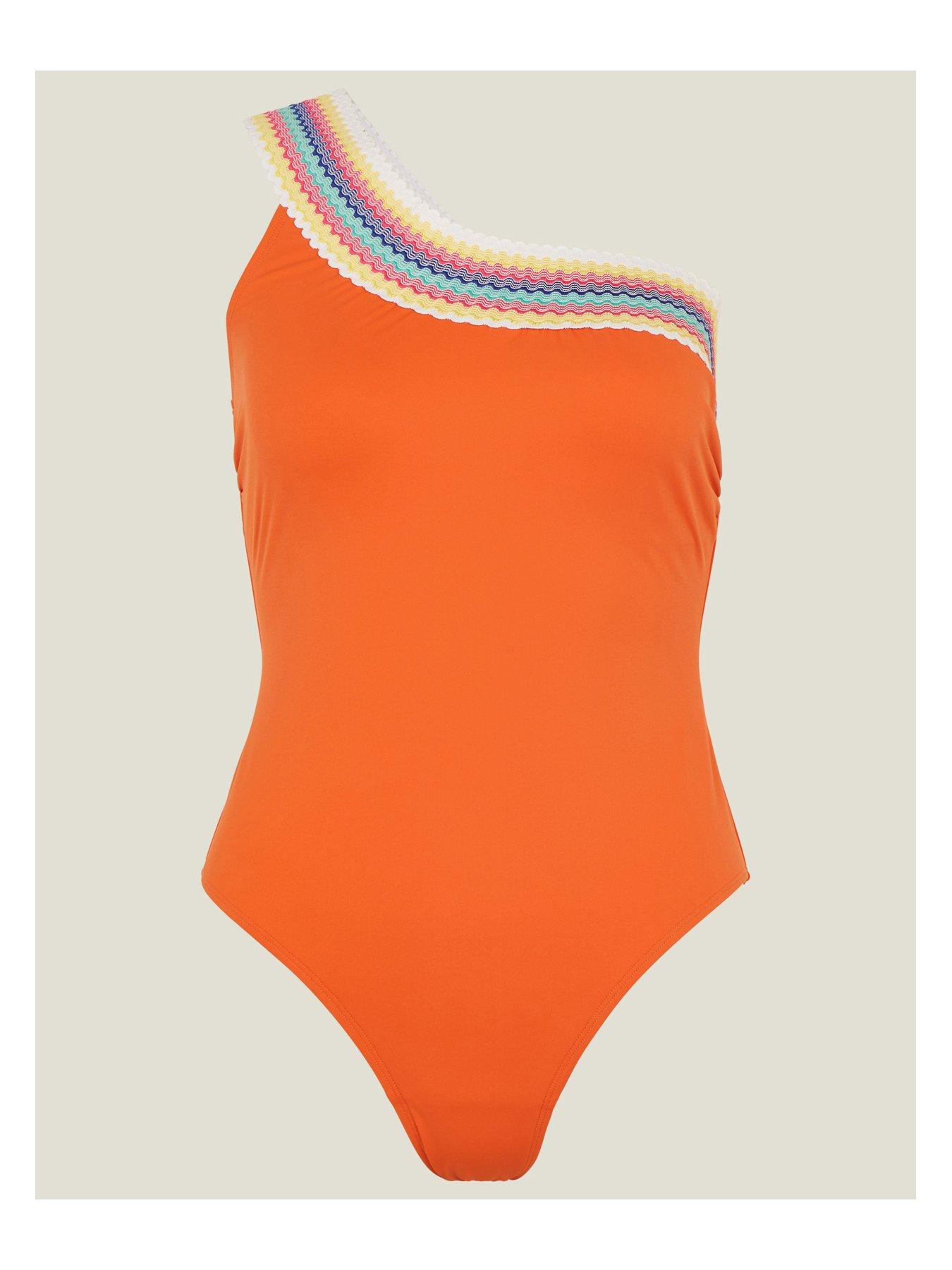 accessorize-one-shoulder-trim-swimsuit-orangeback