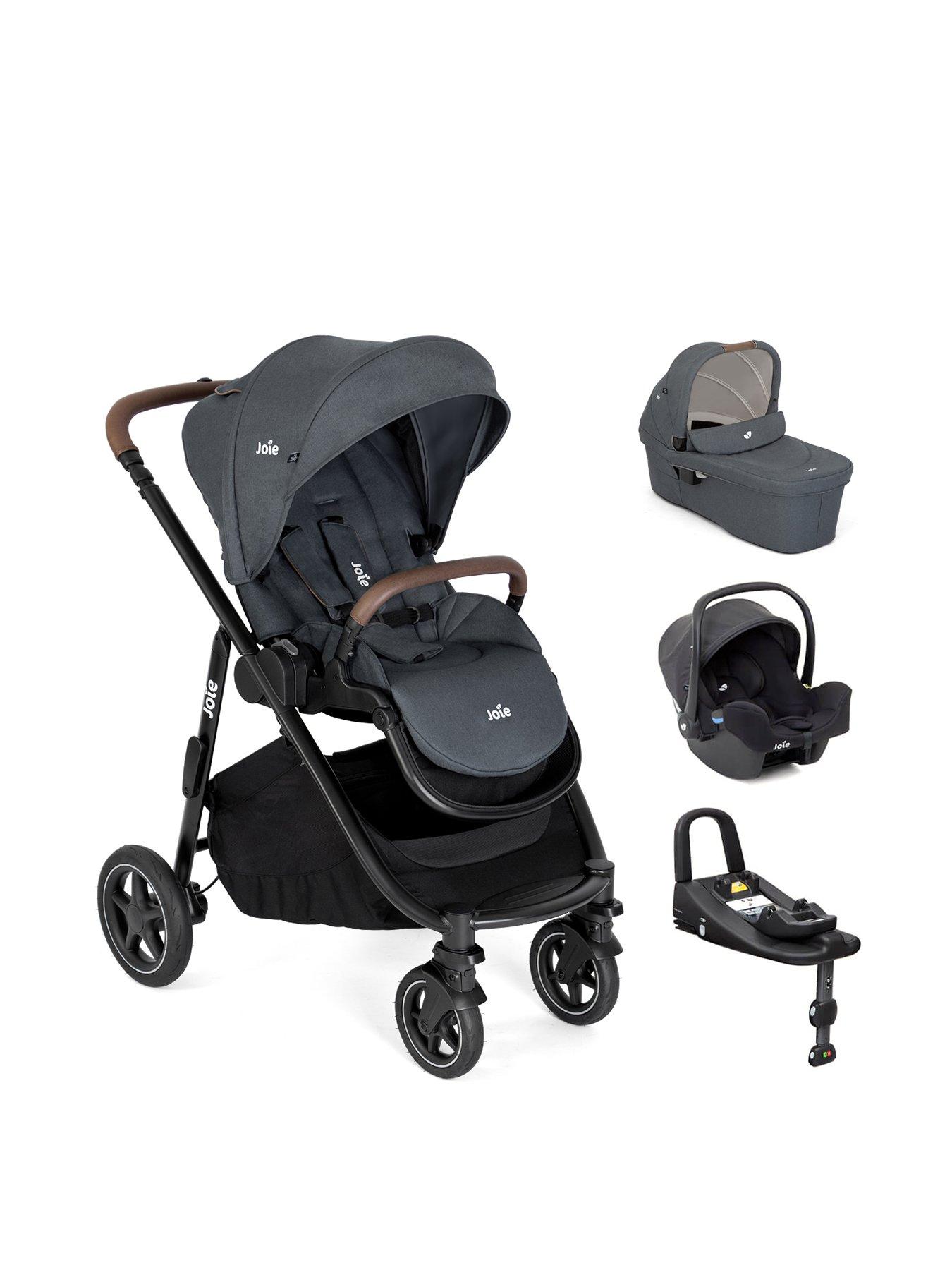 Image 1 of 8 of Joie Versatrax On the Go Bundle Travel System with Base - Moonlight