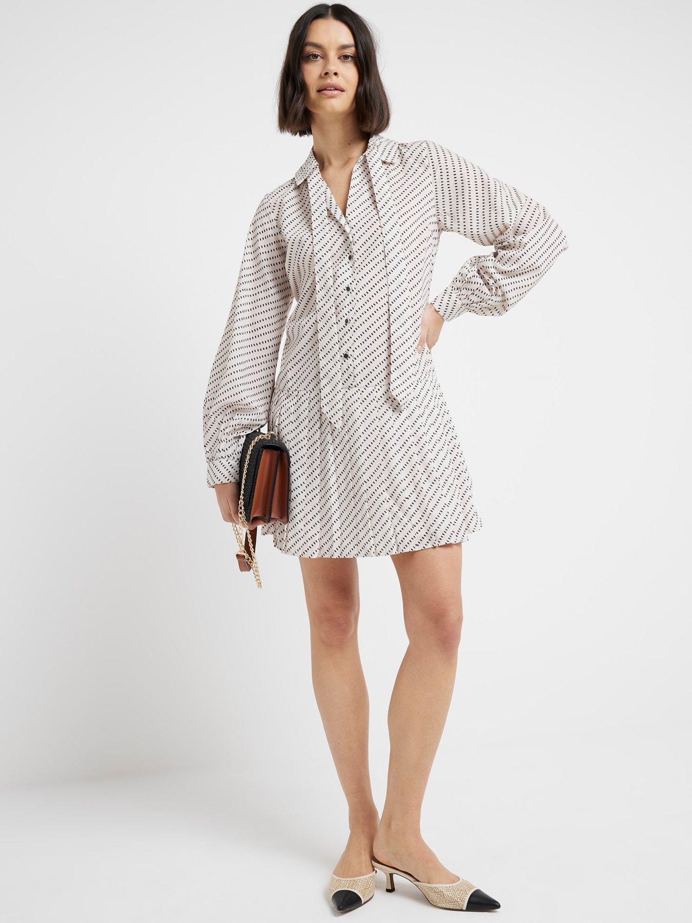 river-island-pleated-dotty-shirt-dress-creamback