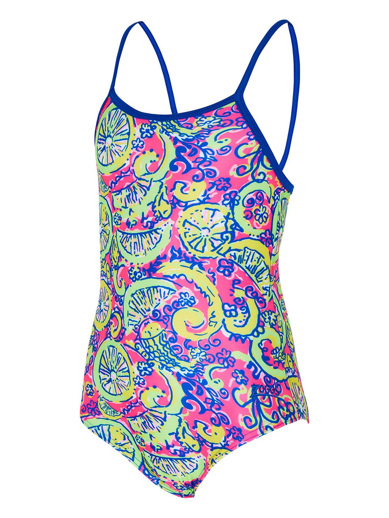 zoggs-citrus-print-classicback-girls-swimsuit-green