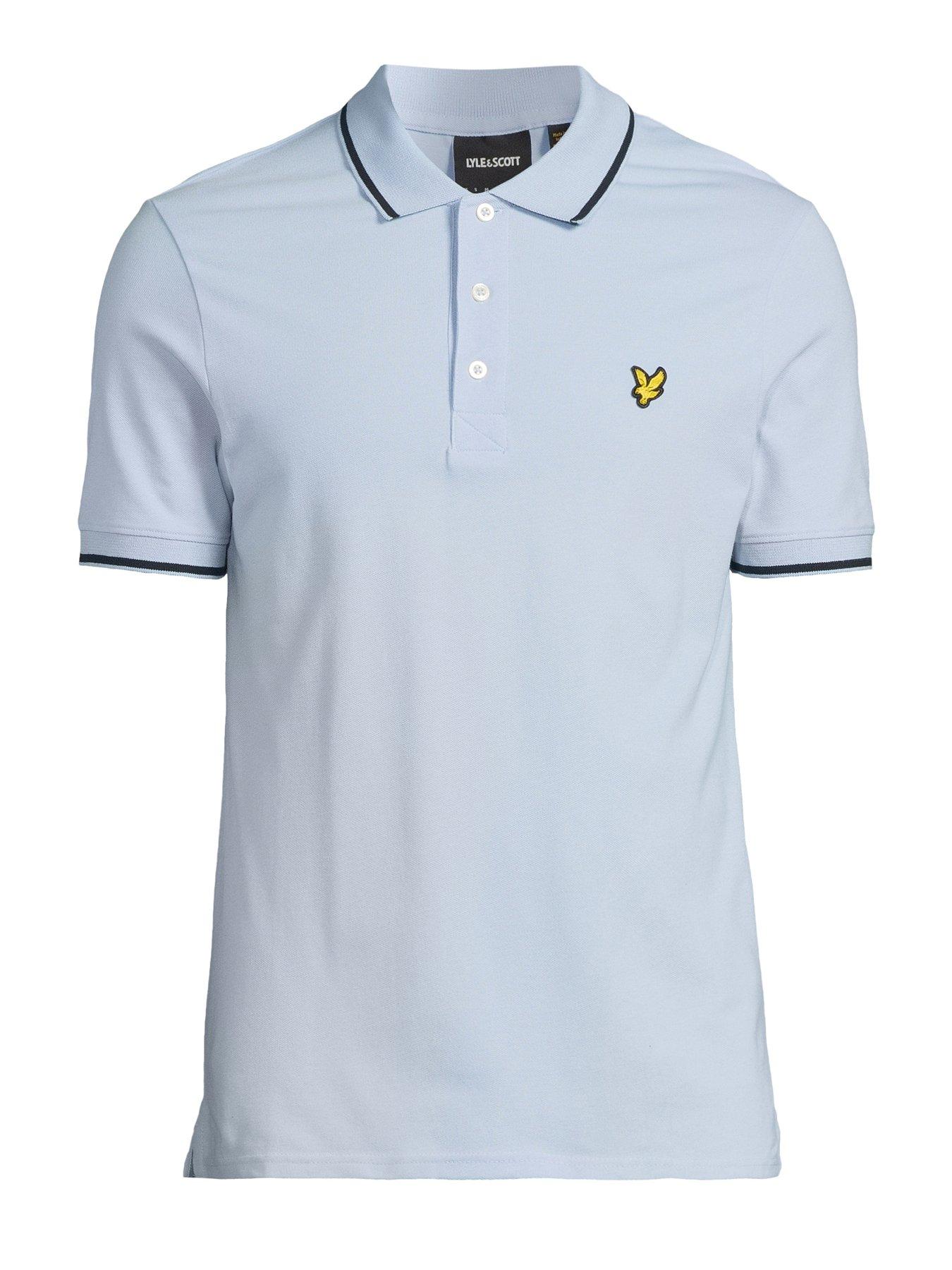 lyle-scott-lyle-amp-scott-tipped-regular-fit-polo-shirt-light-bluedetail