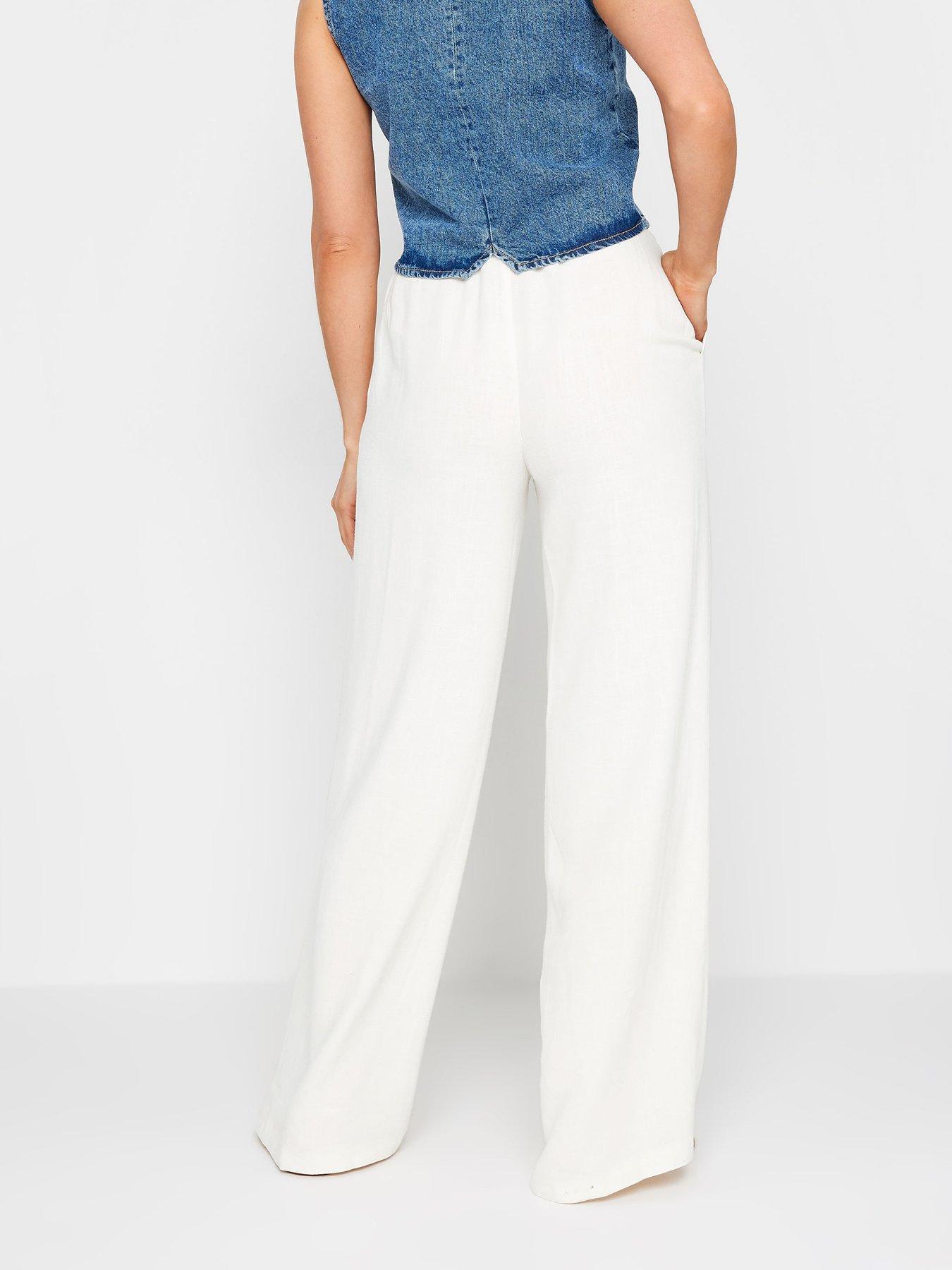 long-tall-sally-sand-linen-tie-waist-trousers-whitestillFront