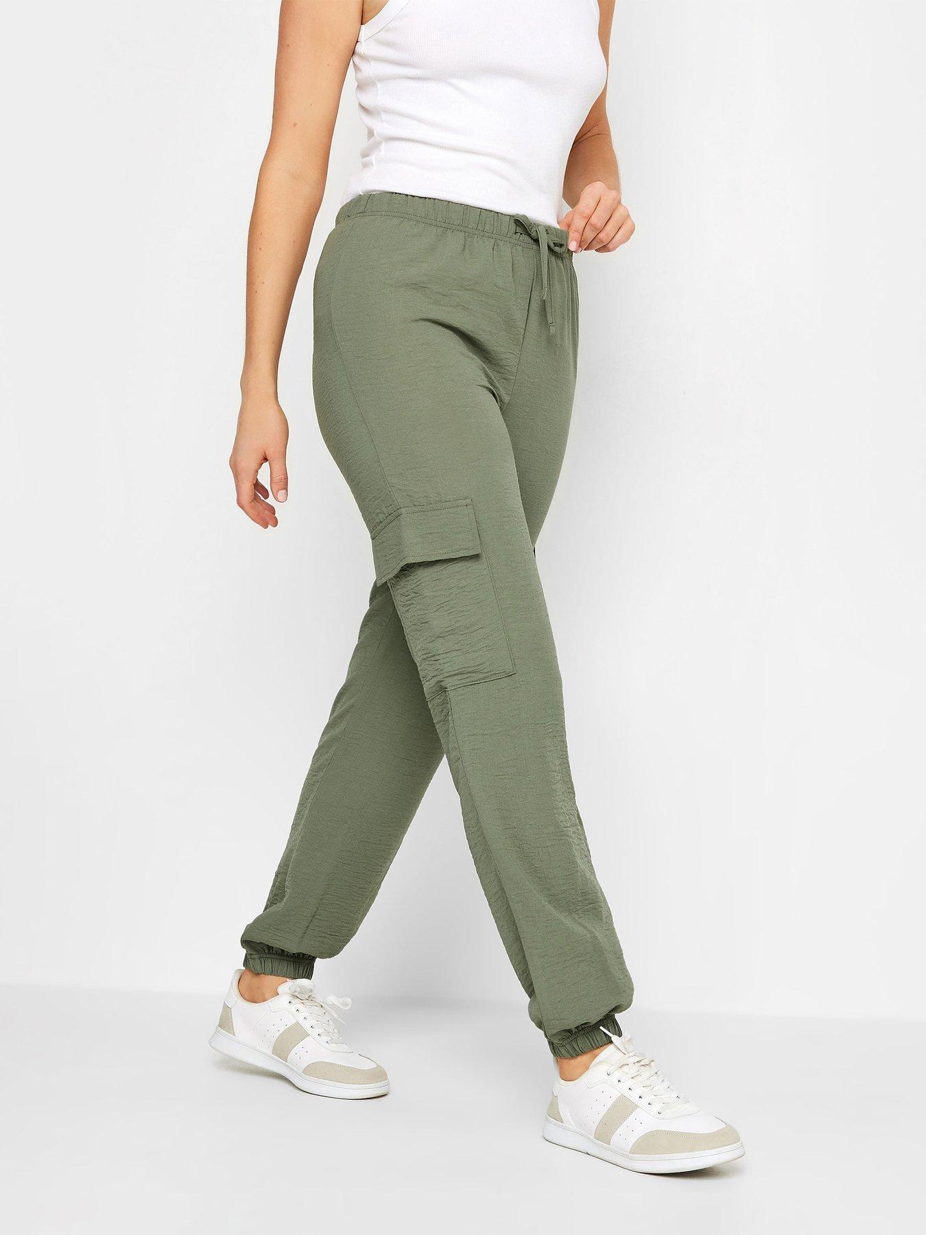 long-tall-sally-tall-khaki-crepe-cuffed-cargo-jogger