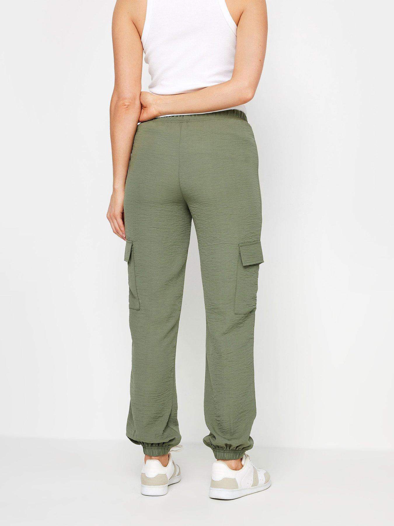 long-tall-sally-tall-khaki-crepe-cuffed-cargo-joggerstillFront