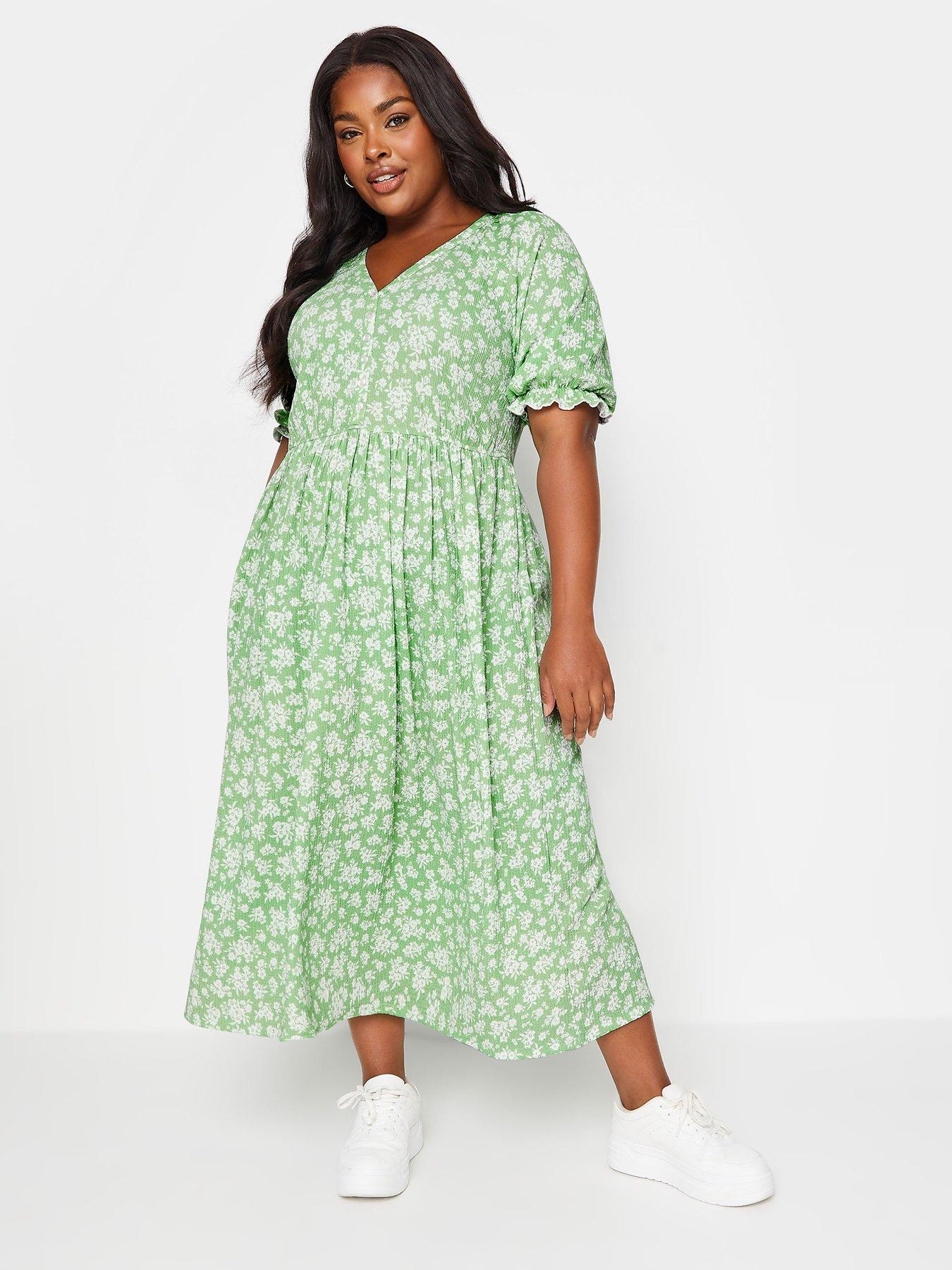 yours-curve-raglan-prairie-dress-green-silhouette-greenfront