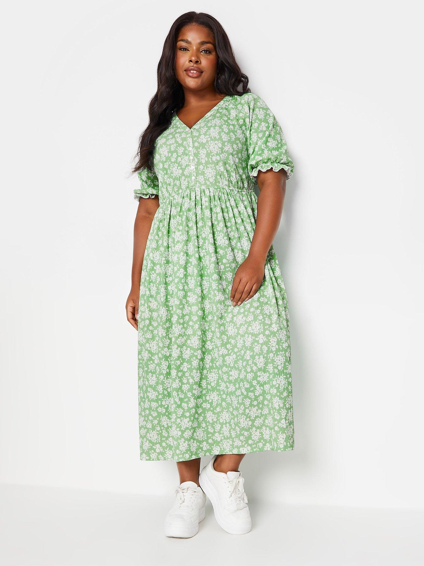 yours-curve-raglan-prairie-dress-green-silhouette-greenback