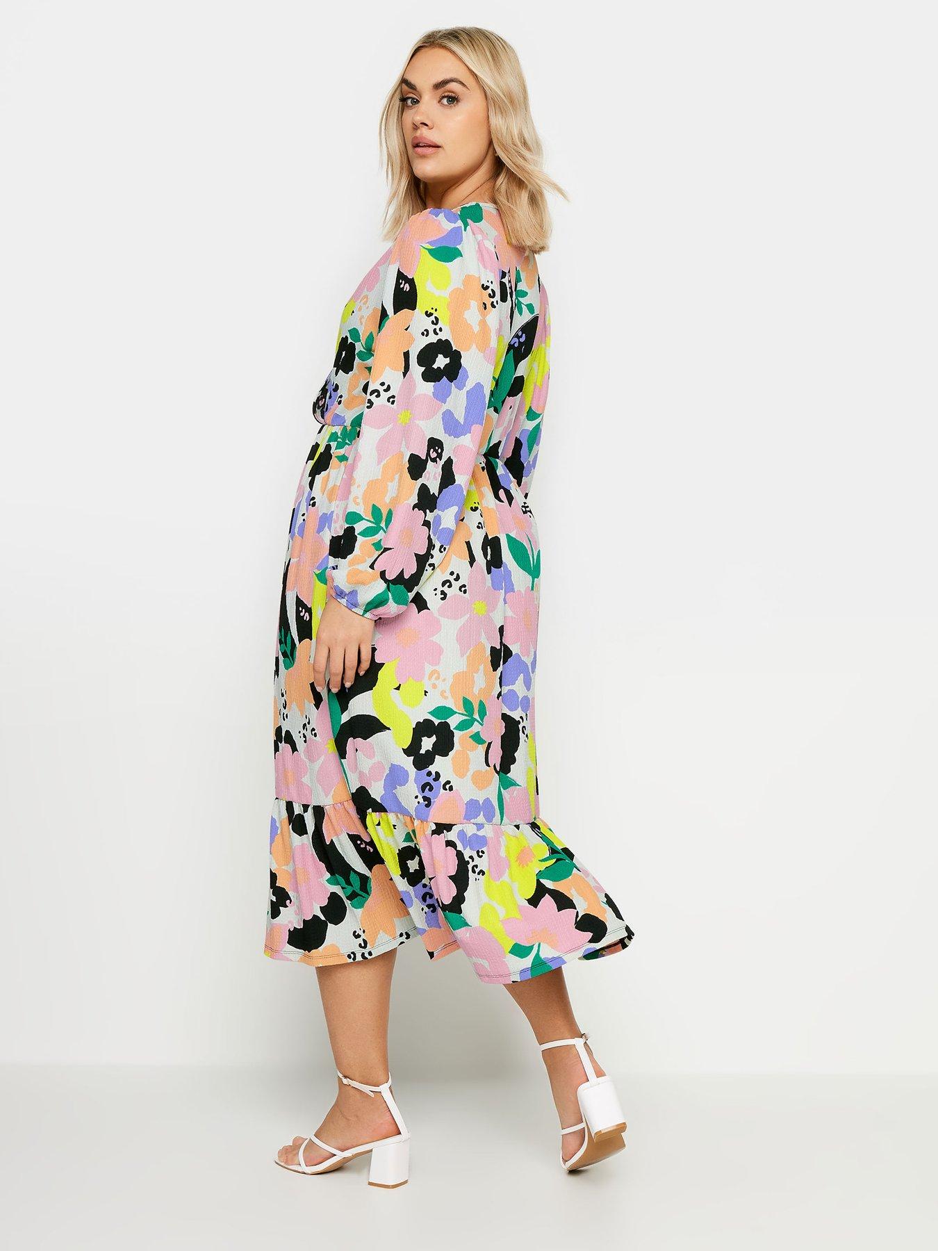 yours-curve-printed-texture-wrap-dress-bold-leopard-floralstillFront