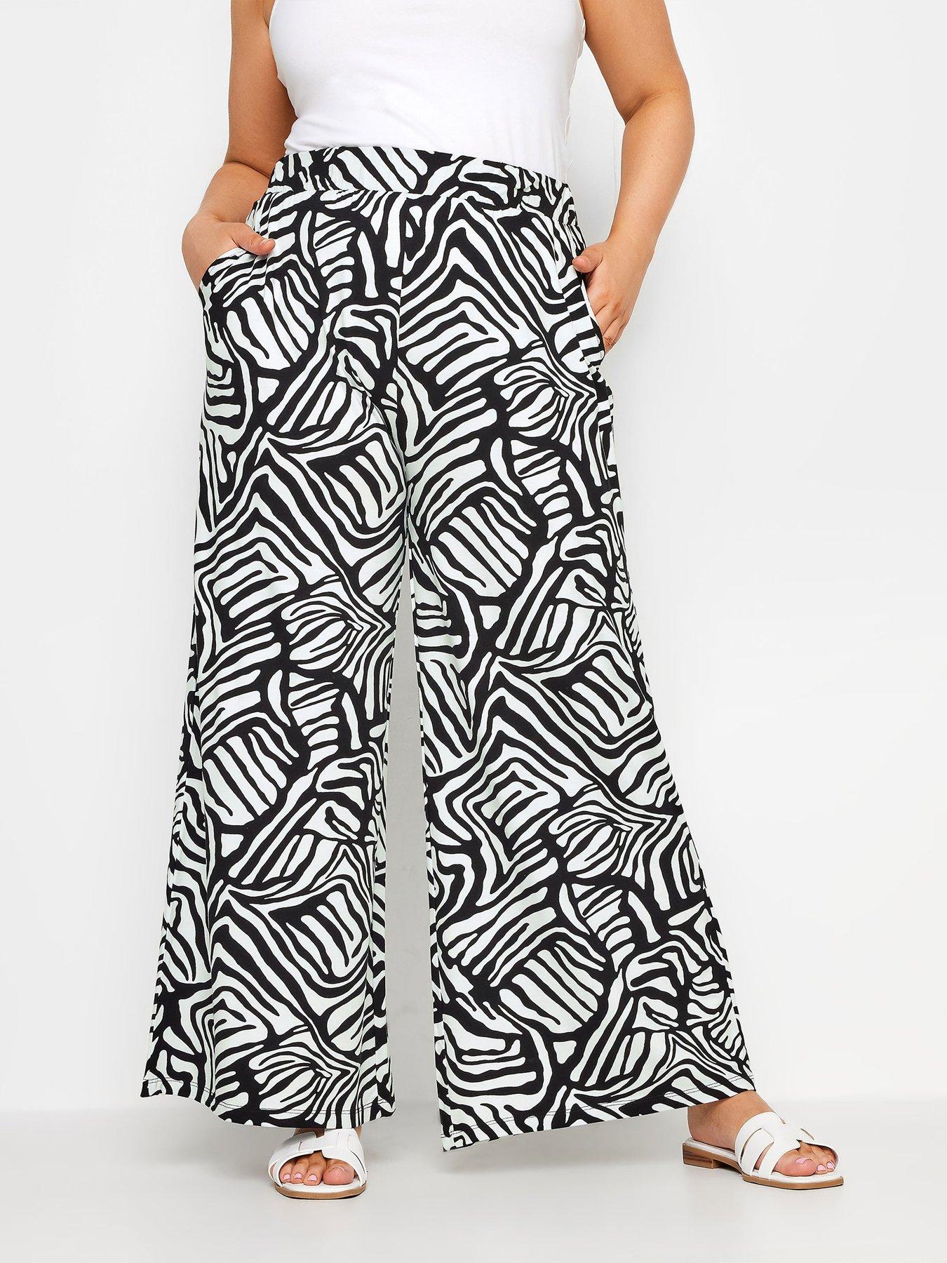 yours-curve-jersey-wide-leg-trousers-mono-black